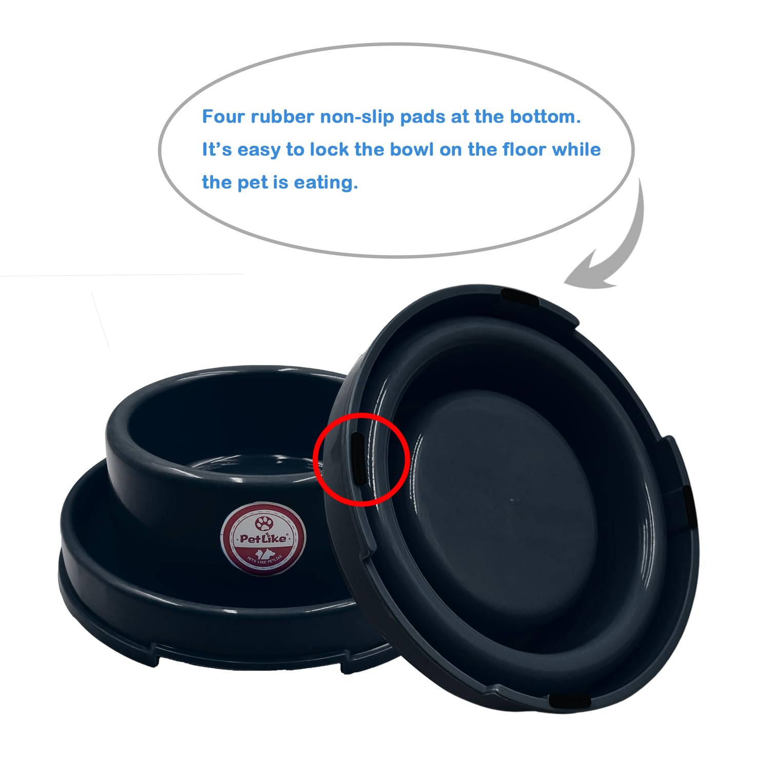 PetLike Ants Away Dog Bowls Pet Food Bowls, No Spill Cat Food Bowl Water Food Feeder Pet Dishes for Cat Puppies Small Medium Dog
