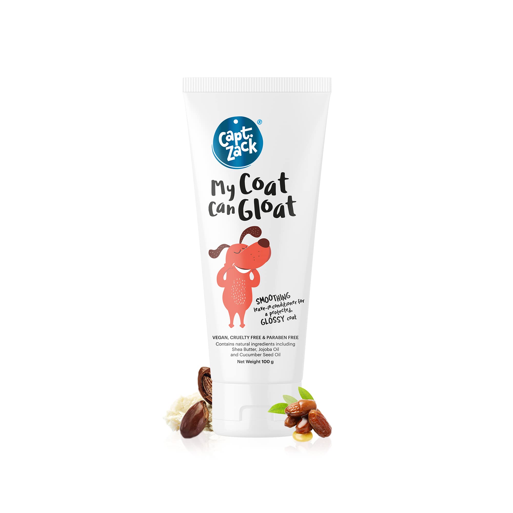 Captain Zack My Coat Can Gloat  Leave-In Conditioner For Dogs & Cats - Soothe And Hydrate Dry Skin Of Pets  Paraben Free, No Art