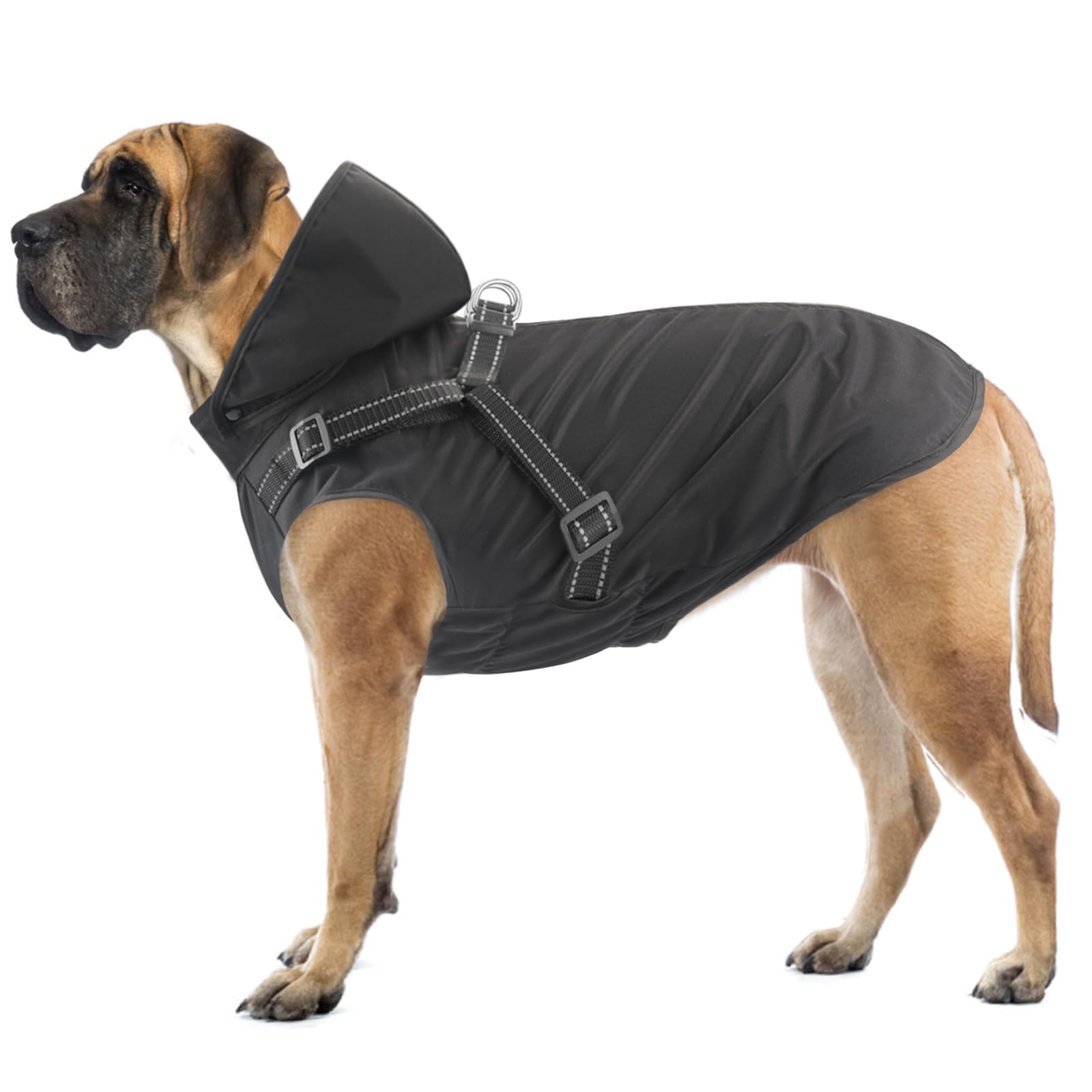 Mosucoirl Dog Raincoat Waterproof Dog Hoodie Reflective Dog Raincoat Hooded Adjustable Rain Jacket For Small Medium Large Dogs P