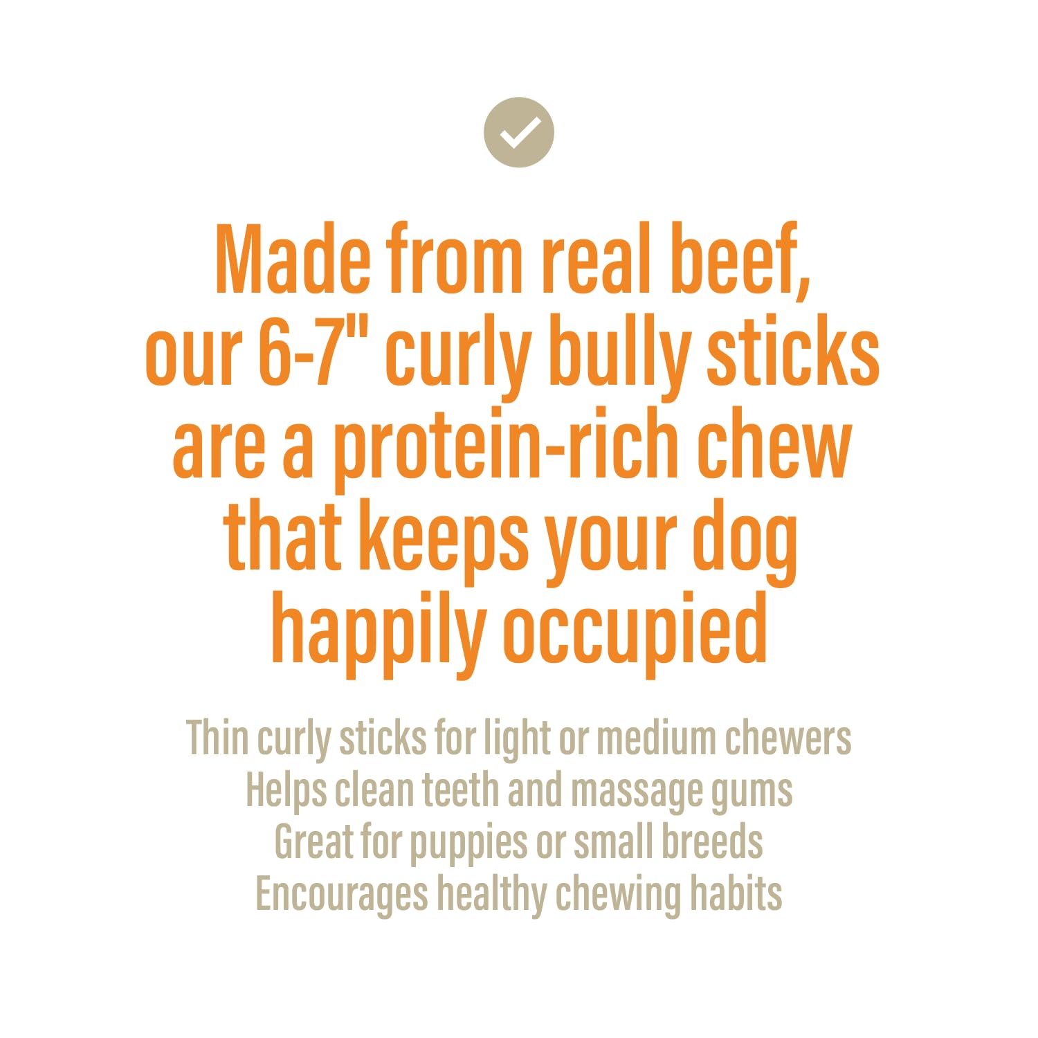 Chewers Joy Bully Spring Extra Thin (4oz) - Natural Dog Treats - Long-Lasting Chews, High Protein, Made with Real Beef