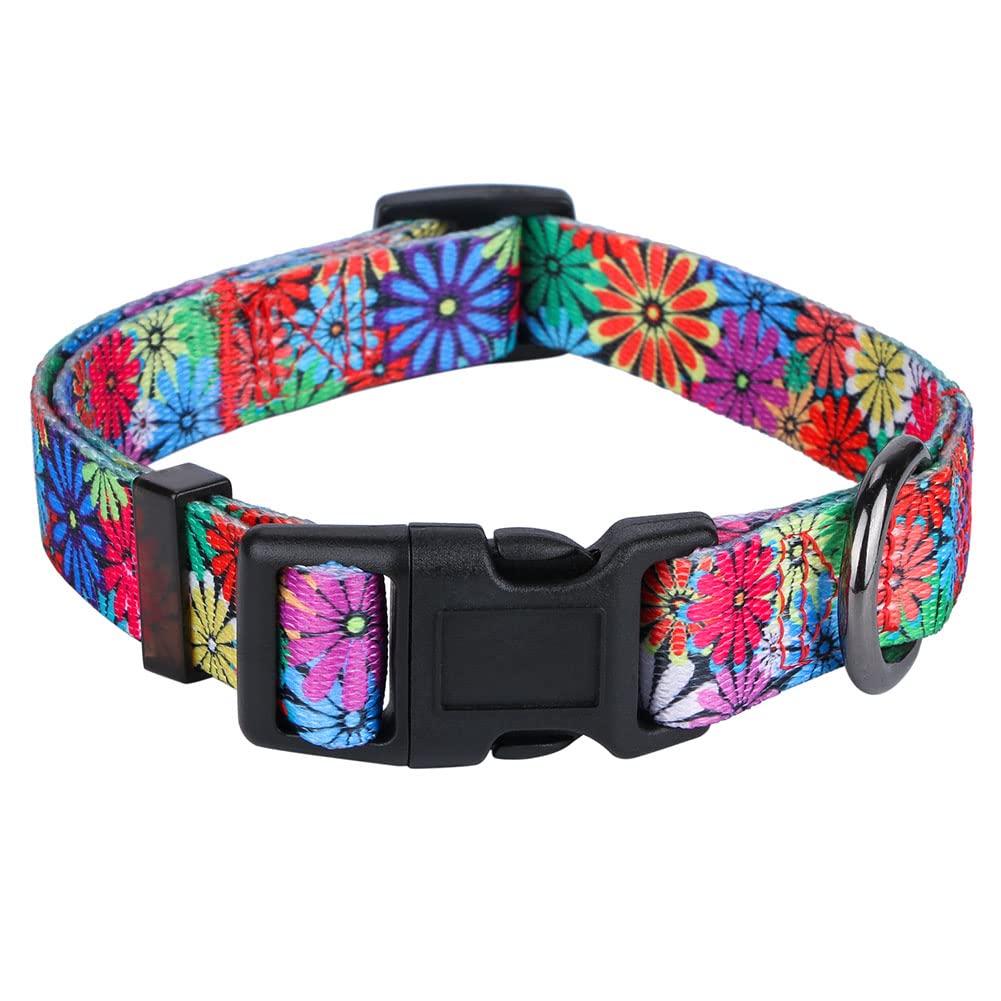 Rhea Rose Dog Collar With Sunflowers Daisy Small