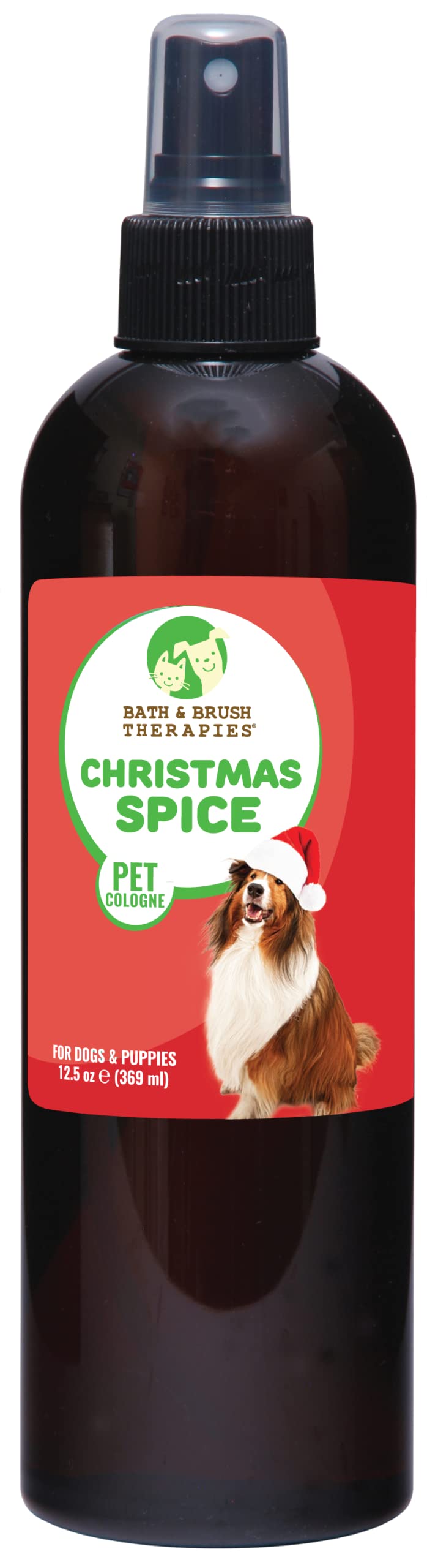 Showseason Animal Products Bath & Brush Therapies Christmas Spice Pet Cologne 12.5 oz For Dogs | Long-Lasting Odor Eliminator | 