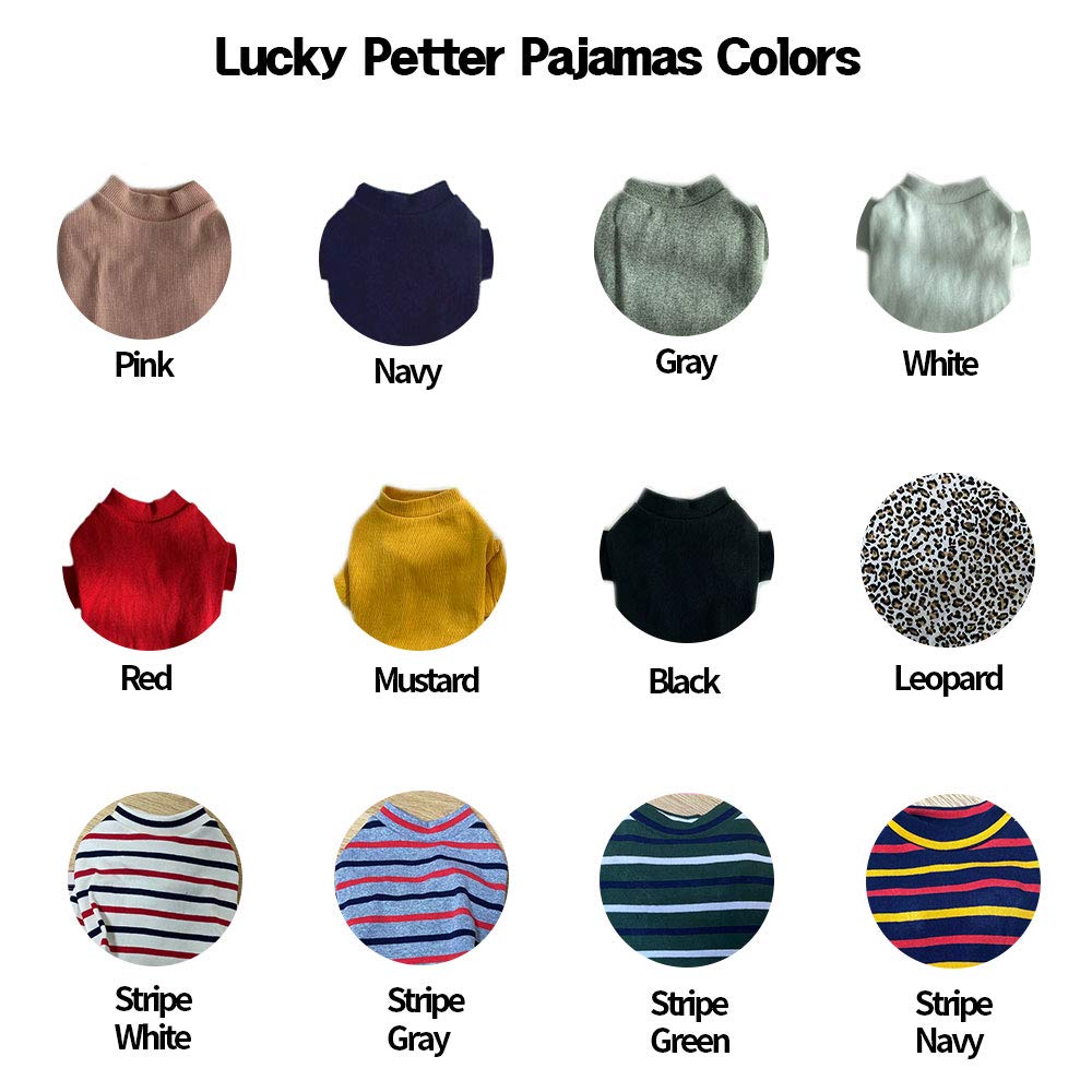 Lucky Petter Small Dog Pajamas - Stretchable Dog Onesie Bodysuit Jumpsuit (4X-Large, Basic Black)