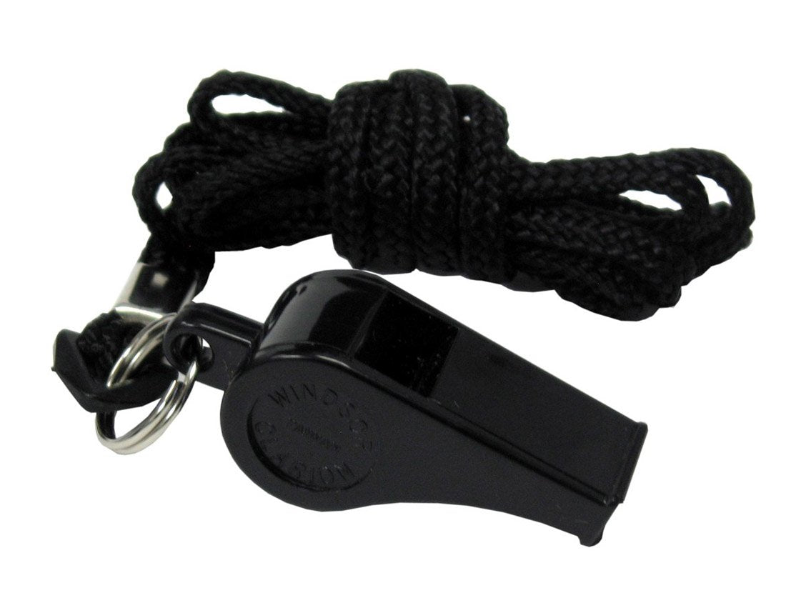 D.T. Systems Super-Pro Black Dog Training Whistle And Black Nylon Lanyard (80034)