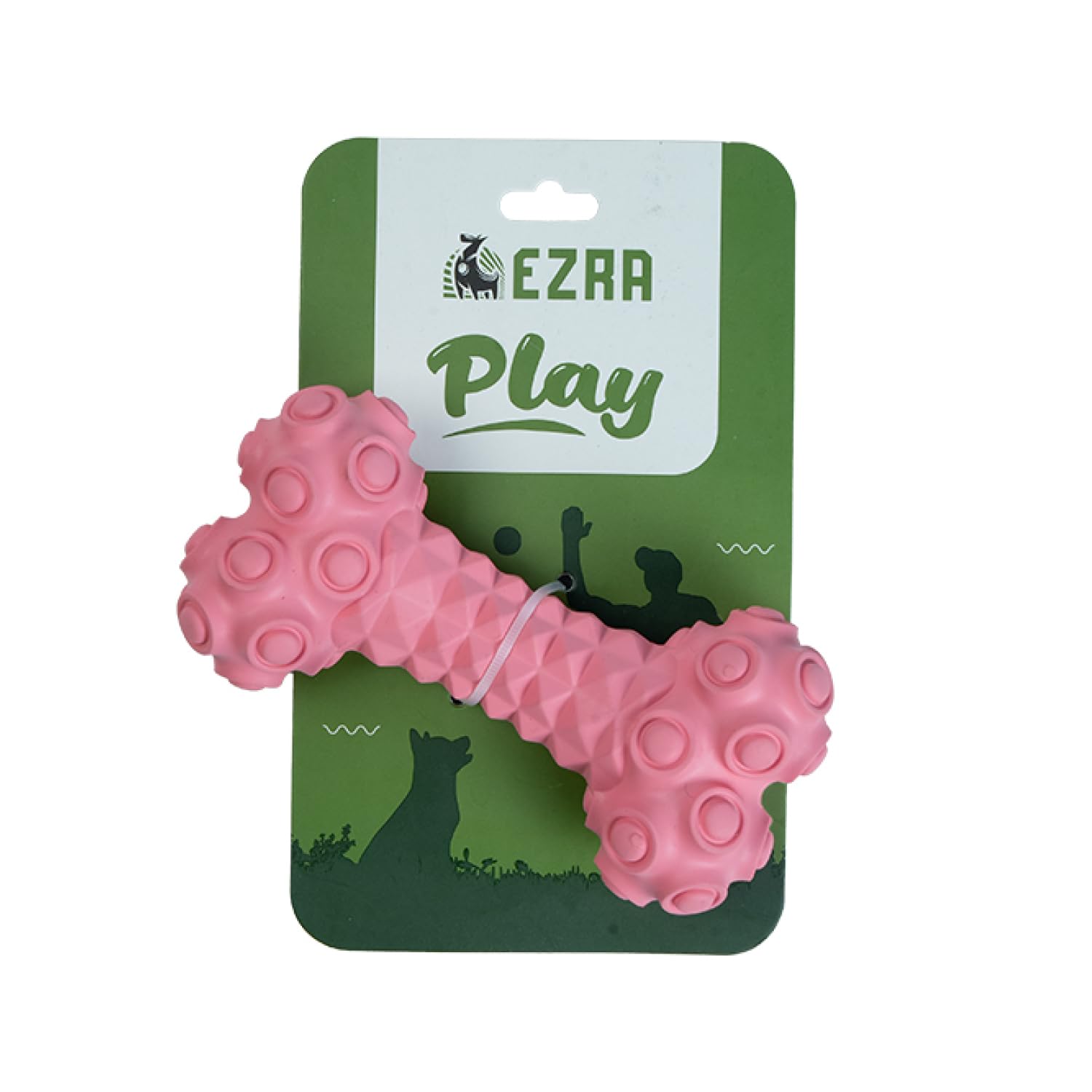 Ezra Play Jewel Bone Dog Chew Toy  Pink | Durable NonToxic Chew Bone For Dogs | Safe, LongLasting, Interactive Toy For Small,