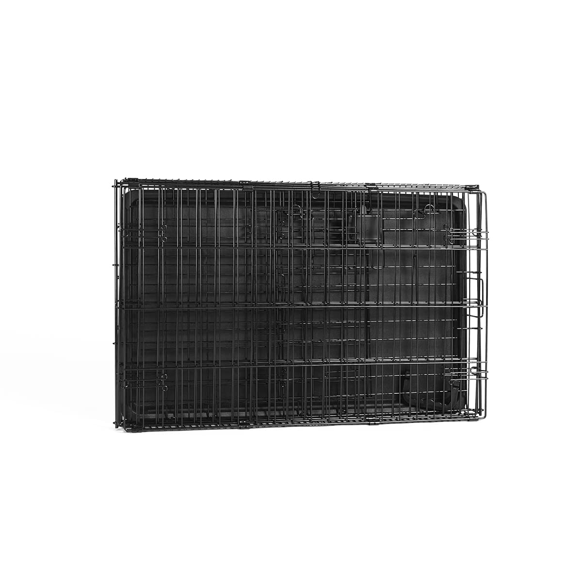 Amazon Basics Durable, Foldable Metal Wire Dog Crate With Tray, Single Door, 30 X 19 X 21 In, Black