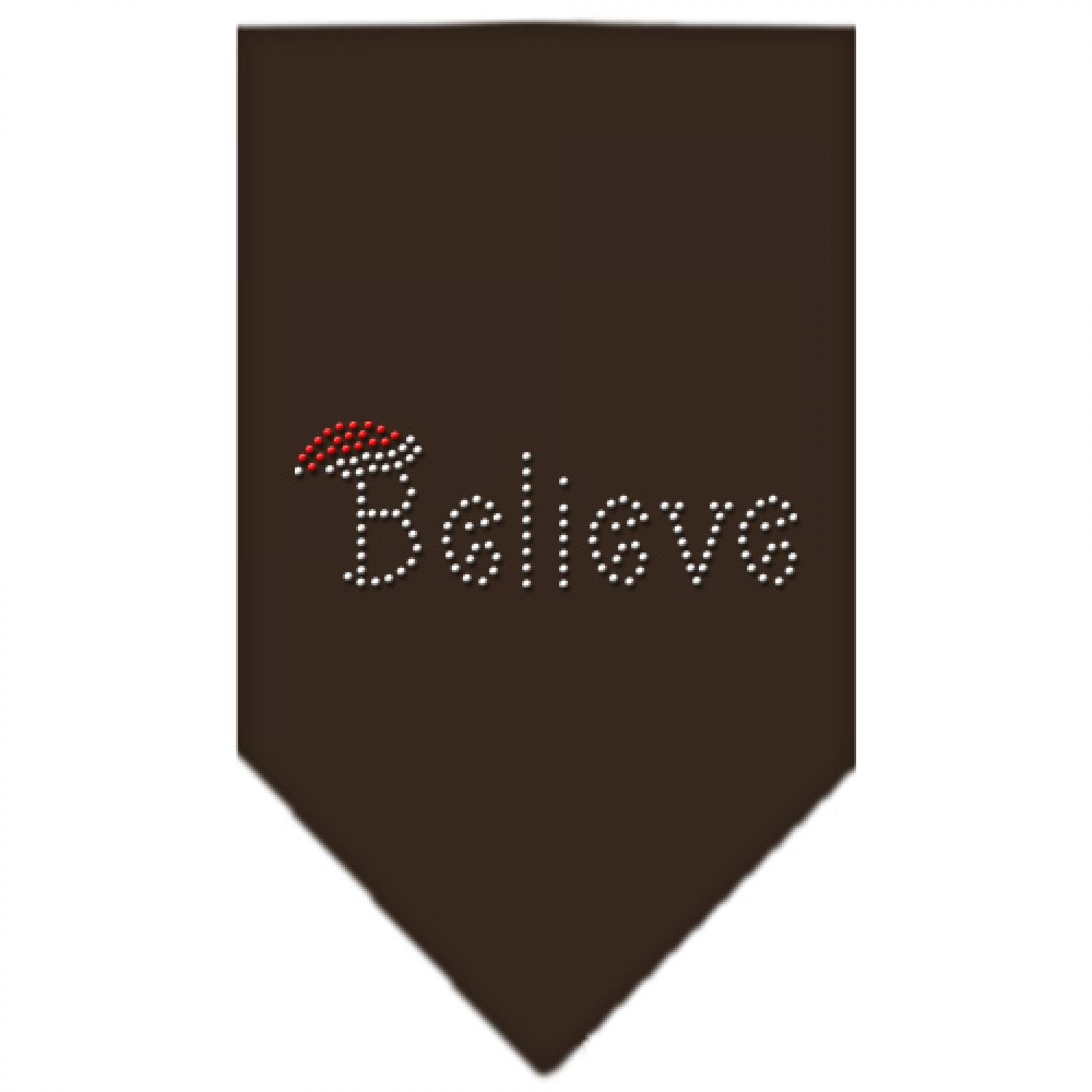 Christmas Pet and Dog Bandana Rhinestone, Believe Cocoa Small