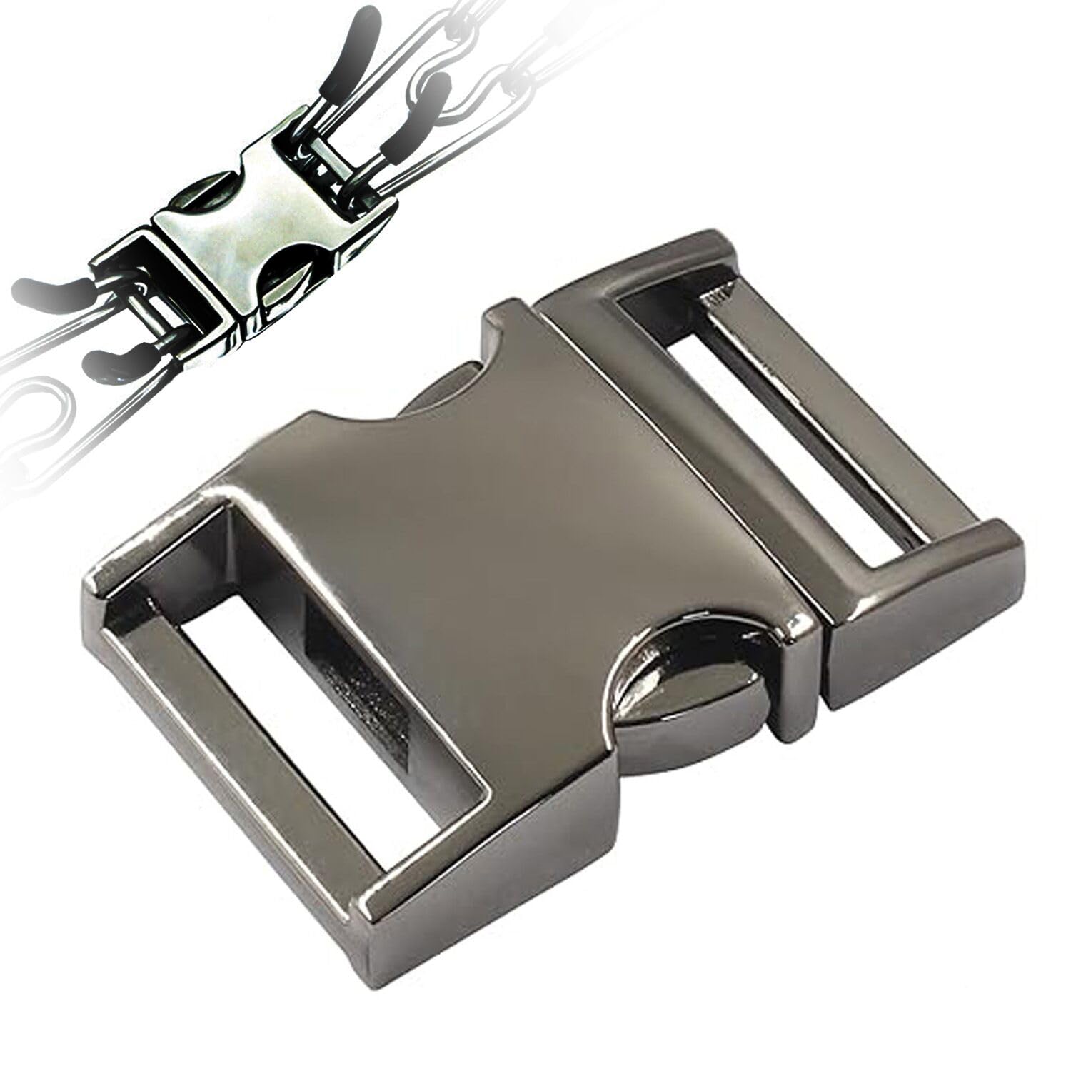 Lonlyeagle Dog Collar Buckle,Fastener Stainless Steel Buckle For Prong Dog Training Collar & Quick Release With Buckle For Mediu