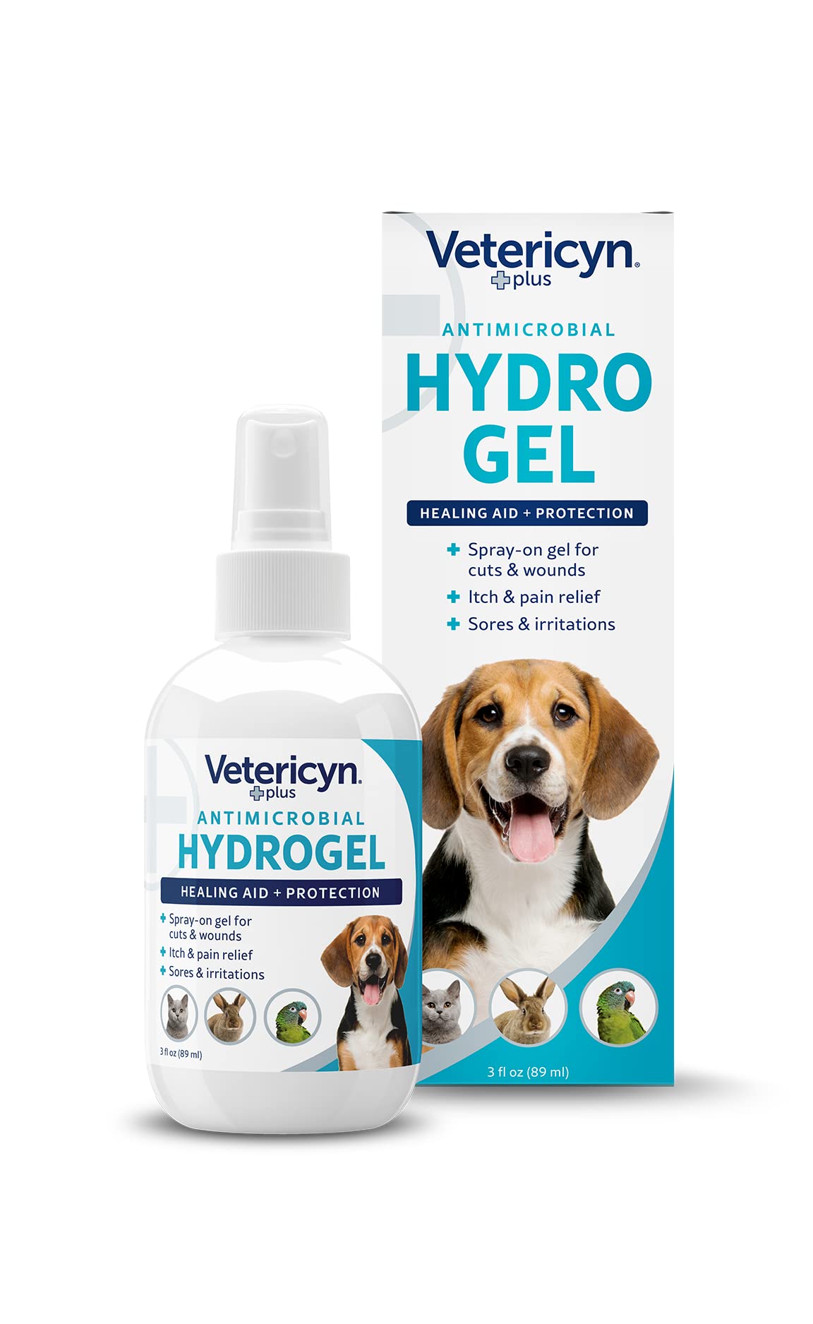 Vetericyn Plus Dog Wound Care Hydrogel Spray | Healing Aid and Wound Protectant, Sprayable Gel to Relieve Dog Itchy Skin, Safe f
