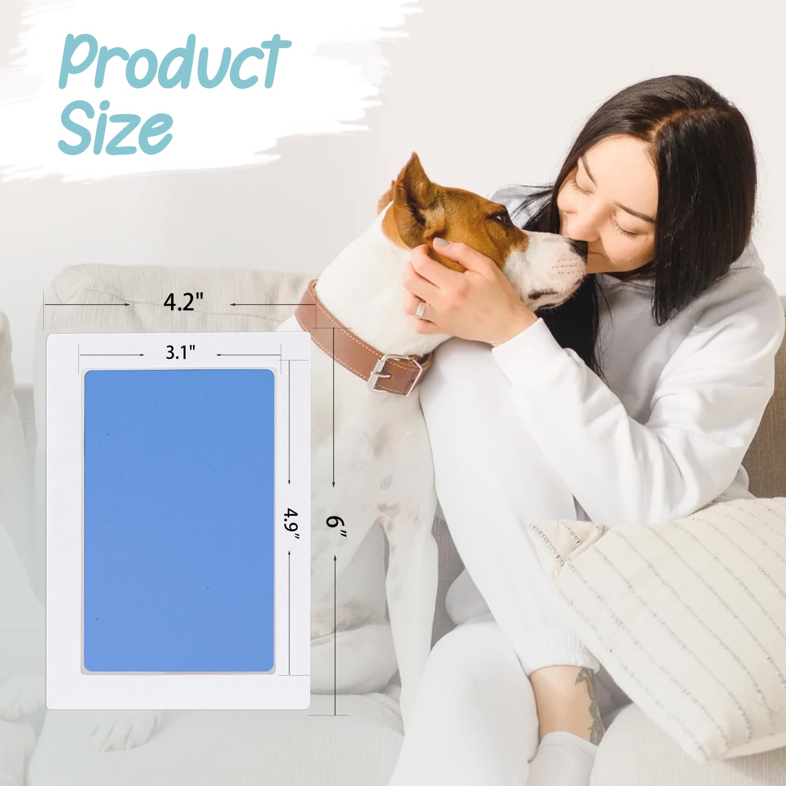 Tubuui Paw Print Kit For Dogs Cats,Inkless Baby Hand And Footprint Kit, Dog Nose Print Kit,Clean Touch Ink Pad Kit,No Mess Newbo