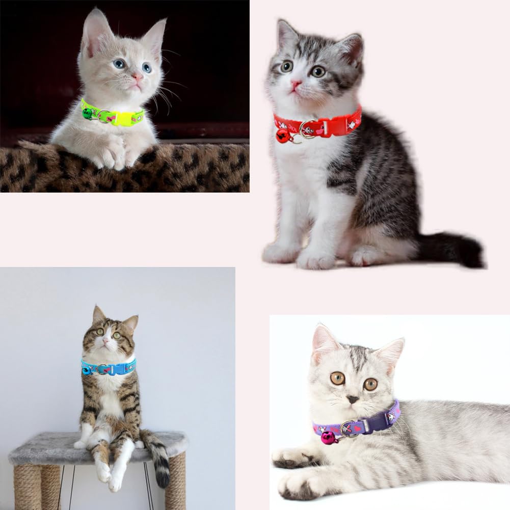 Bell For Dog Collar, Soft Cute Nylon Identification Girl Puppy Bells Yellow Cat Collar With Bells Adjustable Buckle For Xxs Xs T