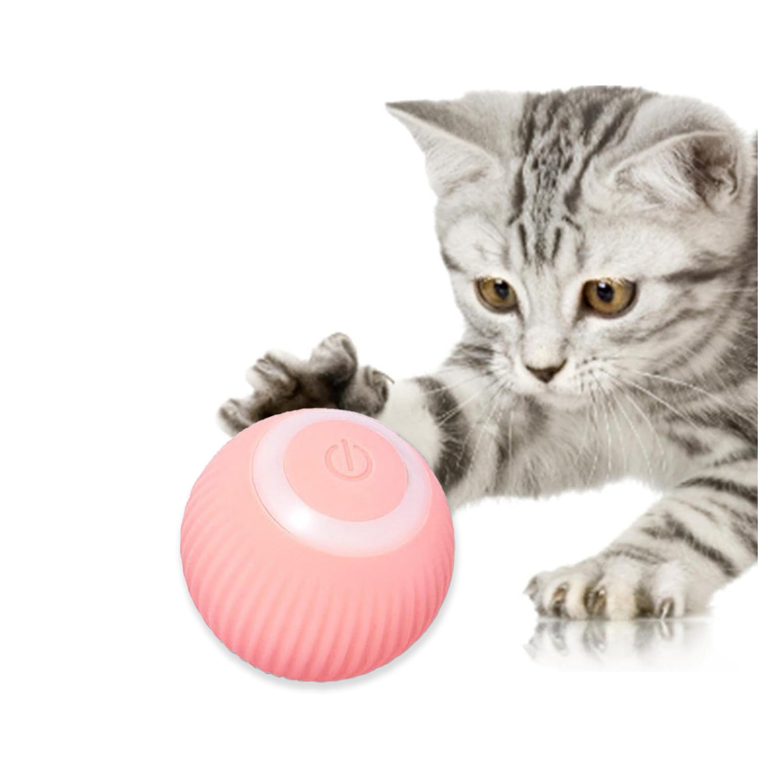 Petbabas Smart 360 SelfRolling Cat Chasing Rotatable Toy Ball With Led Lights, TypeC Rechargeable, Interactive Automatic Rotat