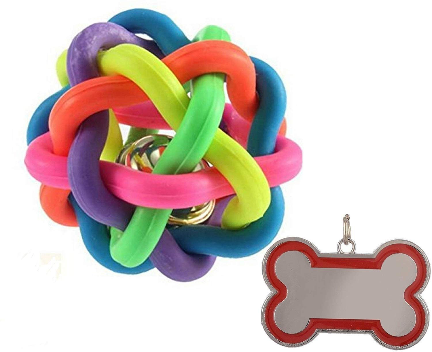 Psk Pet Mart Sound Ball With Bell For Dogs & Puppies Toy, Your Dog Would Enjoy Playing With It.  Large