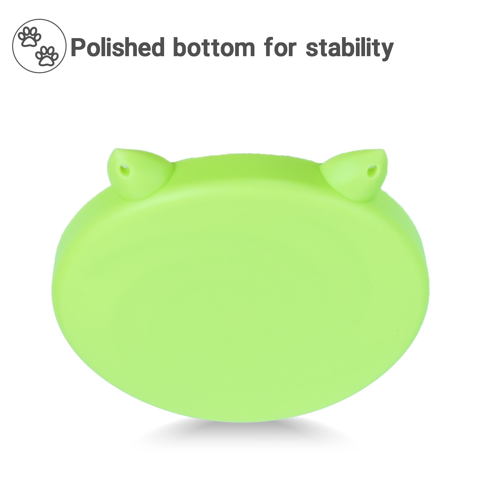 Bifeaw Slow Feeder Cat Bowl, Easy to Clean Silicone Bowl, Ideal for Dry and Wet Food (Orange and Cyan)