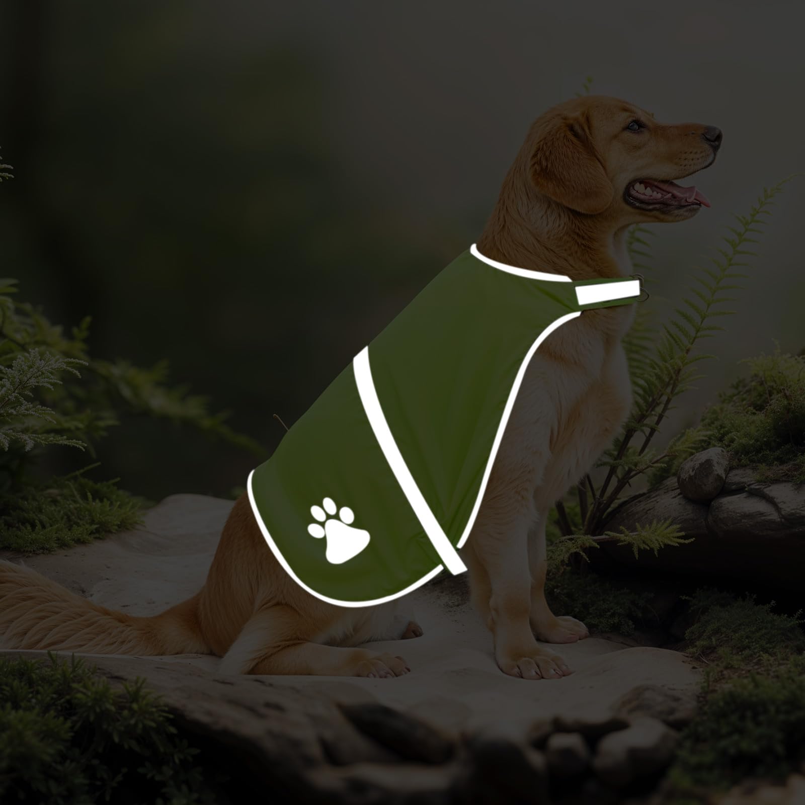 Dog Reflective Vest Fluorescent High Visibility Dog Jacket Adjustable Dog Safety Service Vest Dog Vest Apparel For Outdoor Activ
