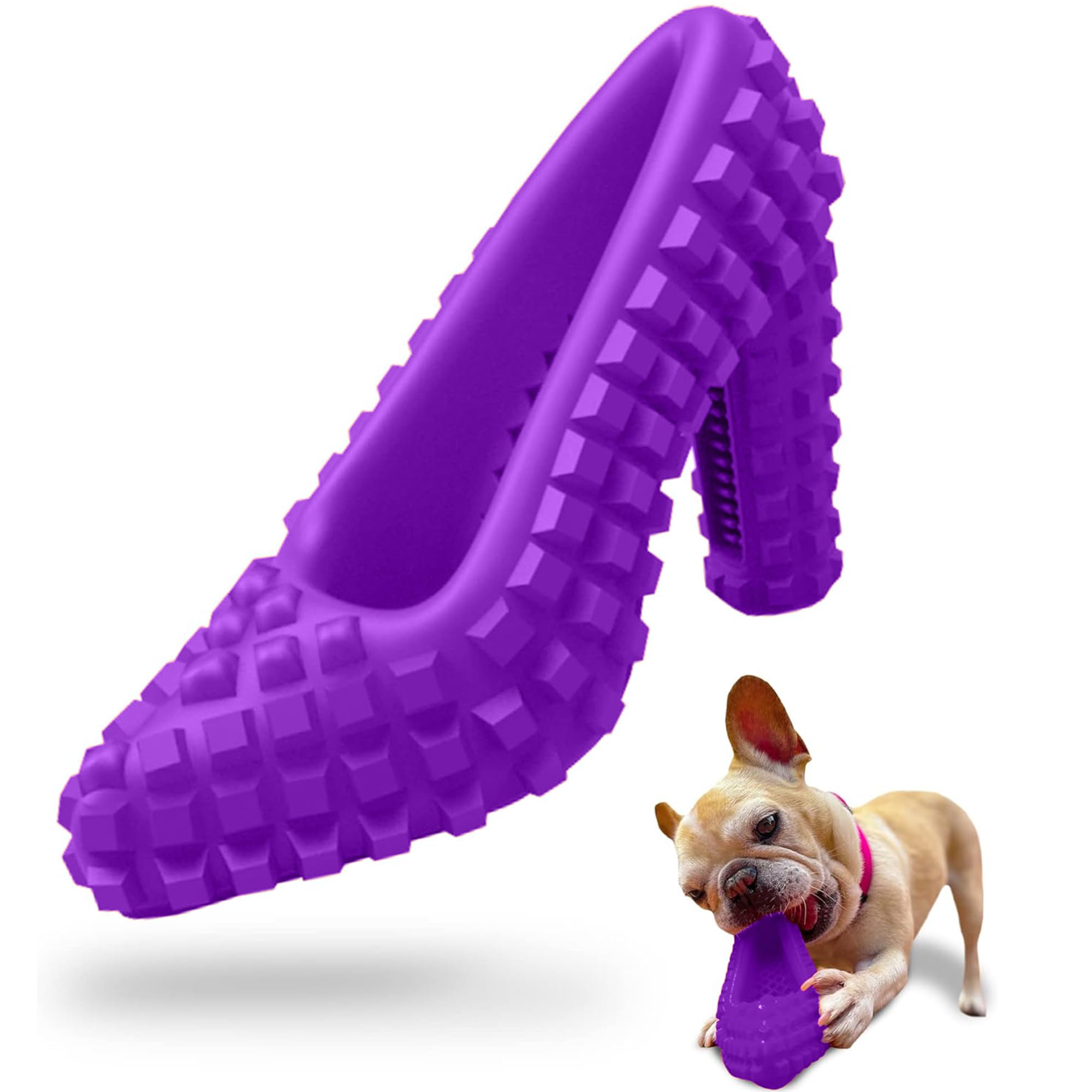 Treat Dispensing Chew Shoe Interactive Puzzle Toys - Dog Chew Enrichment Toys for Aggressive Chewers, Boredom Relief and Brain S
