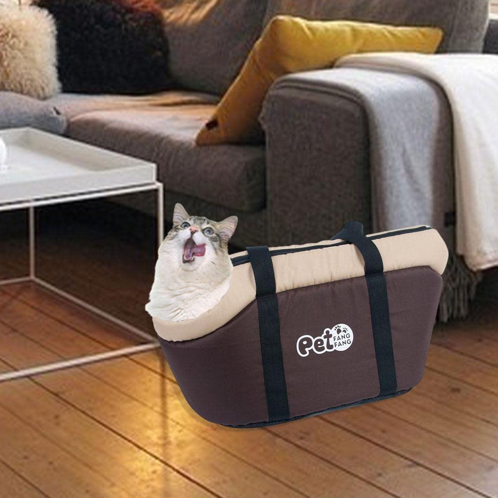 SECRET DESIRE Pet Dog Carrier Travel Tote Bag Comfort Case Soft Sided Breathable Coffee S