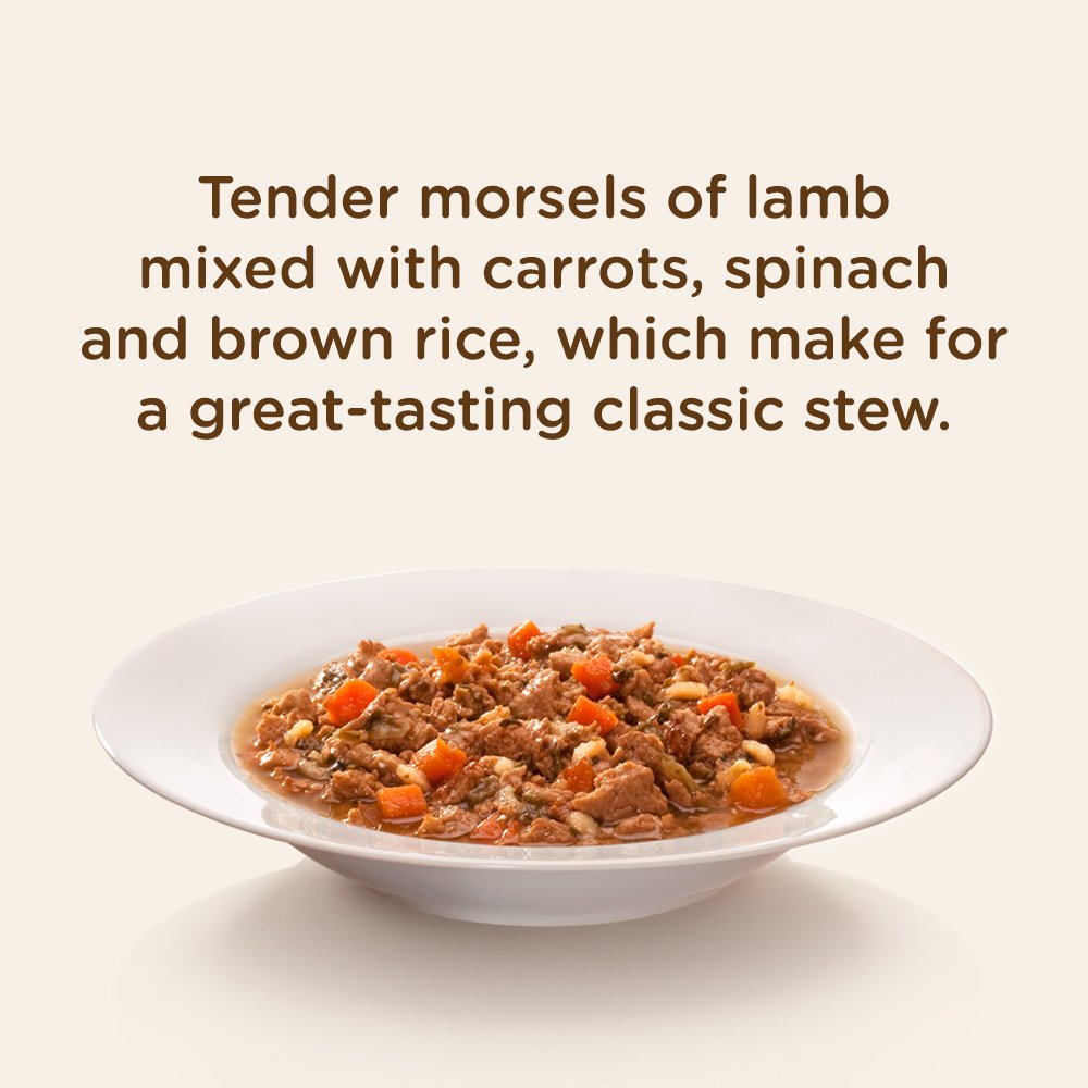 Rachael Ray Nutrish Premium Natural Wet Dog Food, Savory Lamb Stew Recipe, 8 Ounce Tub (Pack of 8)