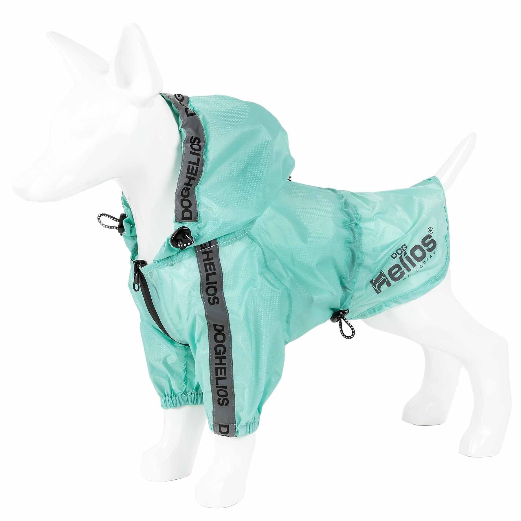 Dog Helios Torrential Shield Adjustable And Waterproof Dog Raincoat Poncho, Xs, Green