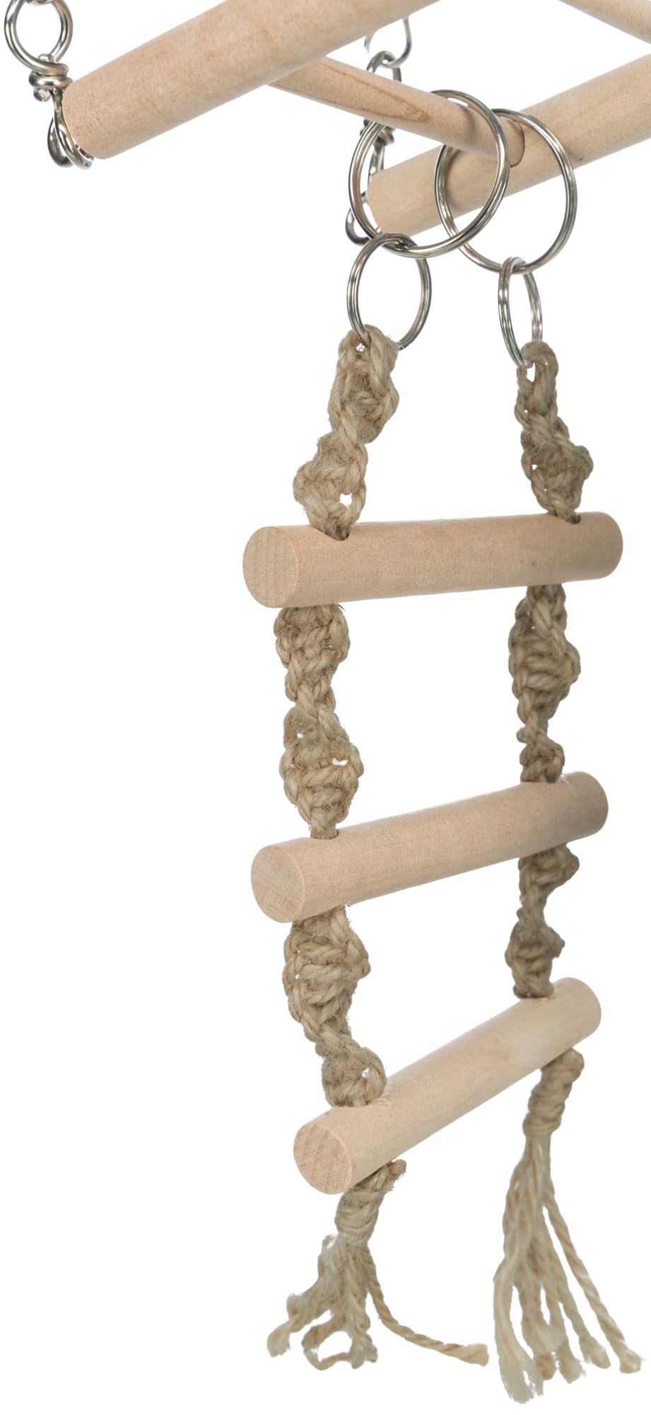 Trixie Small Animal Suspension Bridge, Hanging Cage Accessory, Climbing Toy With Ladder, Rope, And Ring, Ideal For Rats, Ferrets