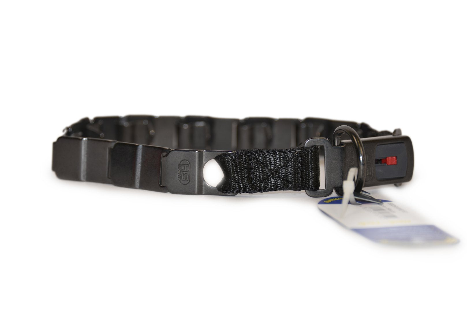 Herm Sprenger Black Matt Steel 24 Inch Neck Tech Training Collar With Cliclock Buckle