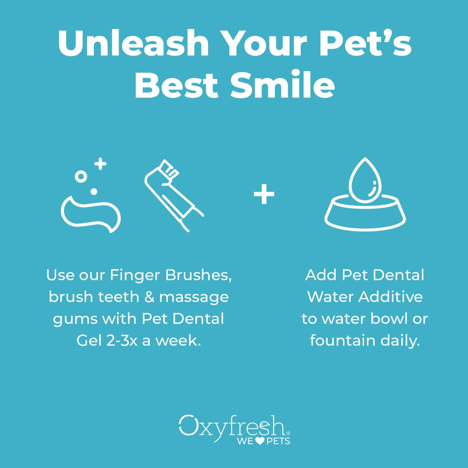 Oxyfresh Premium Pet Dental Kit For Dogs & Cats  Easy Solution For Pet Fresh Breath, Clean Teeth, Control Plaque & Tartar  Vet F