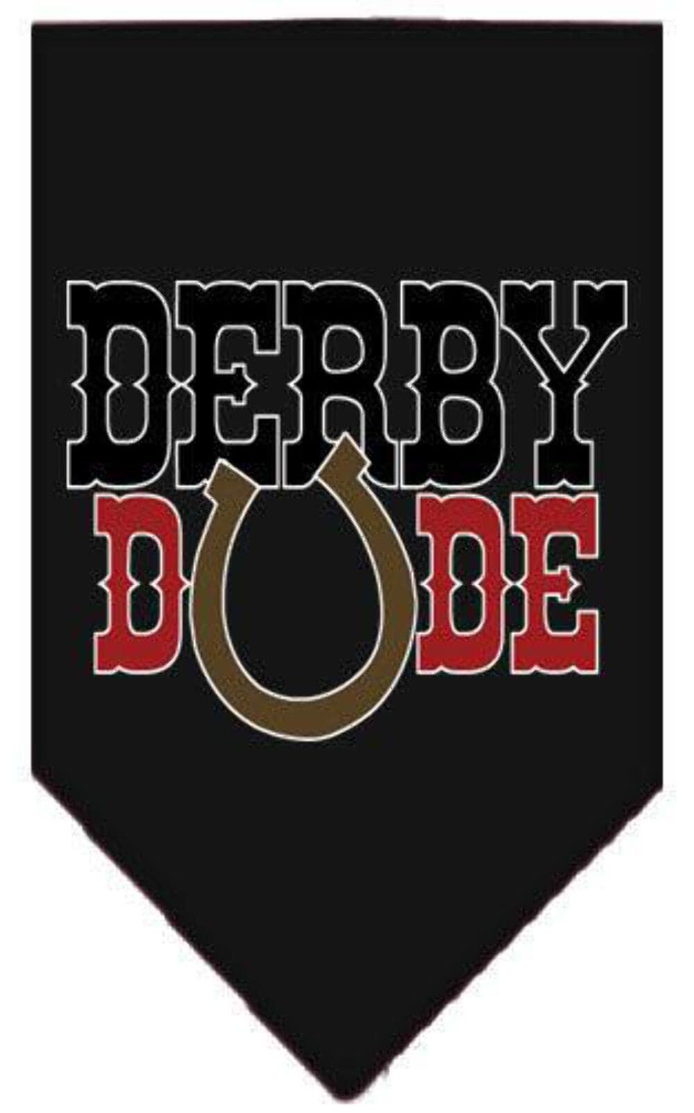 Mirage Pet Product Derby Dude Screen Print Bandana Cocoa Large