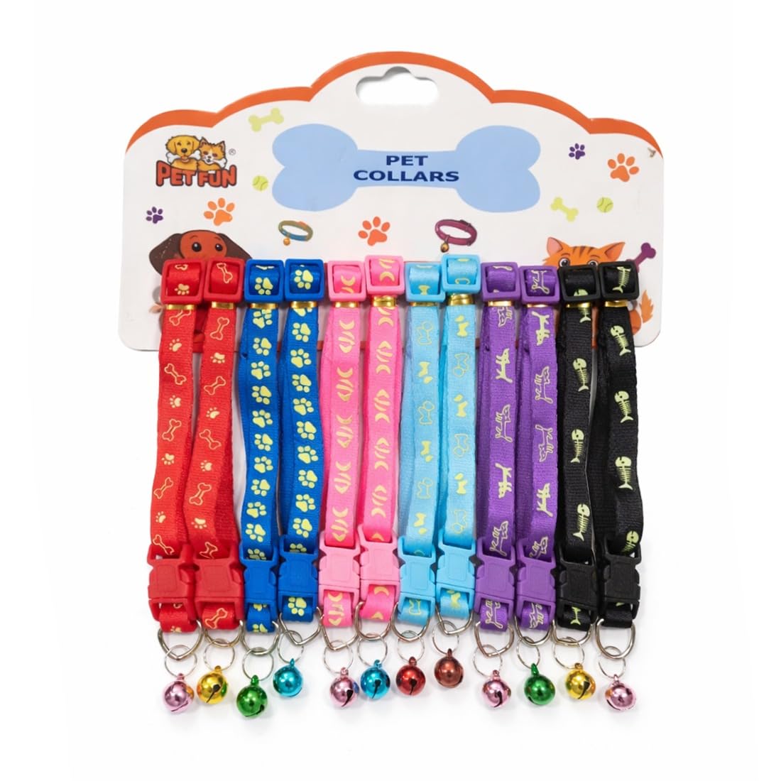 Pet Fun Adjustable Dog & Cat Collar 10Mm | Durable, Comfortable & Stylish Pet Collar | Ideal For Small, Medium & Large Pets Col