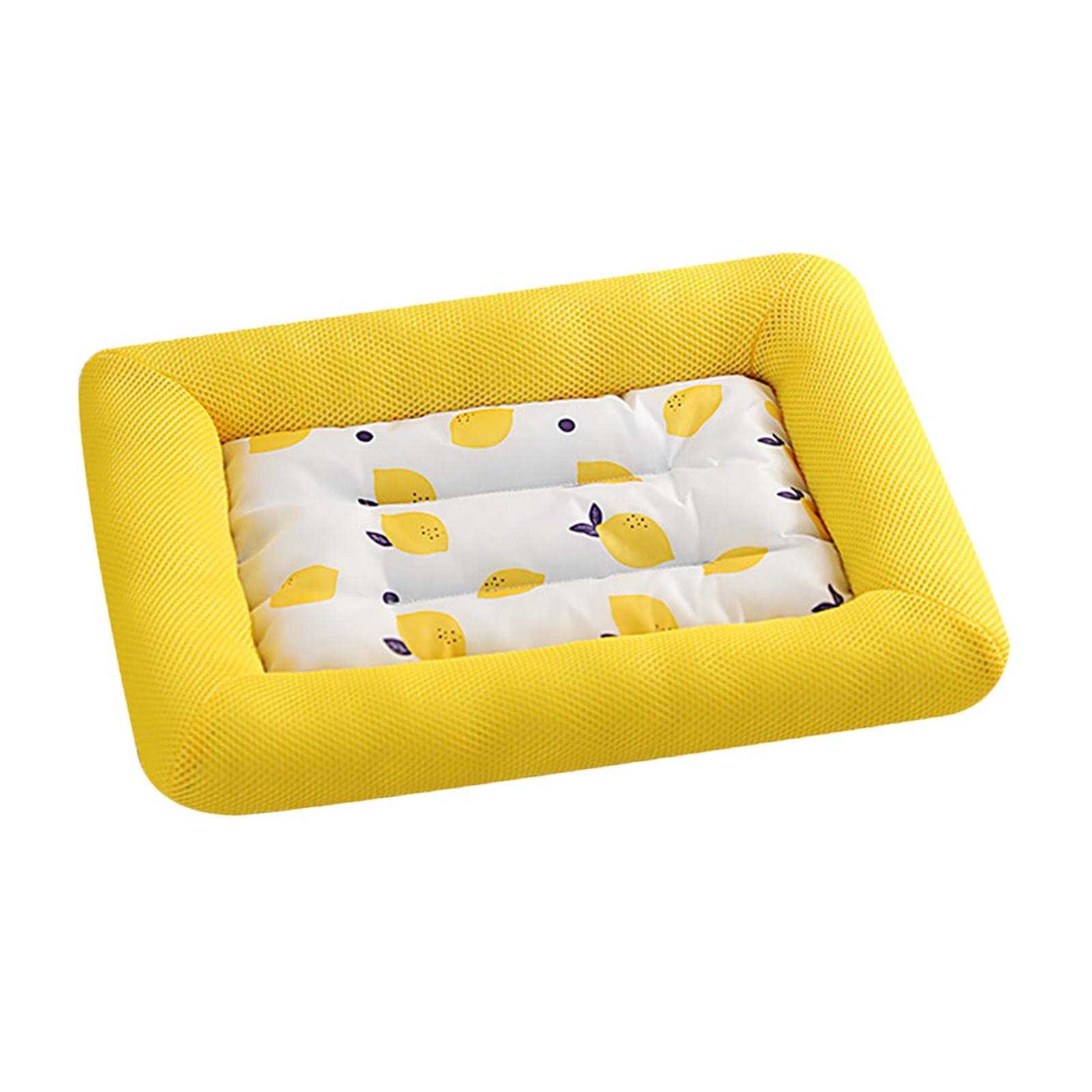 UJEAVETTE Dog Mat Pets Self Cooling Mattress Pad Sleeping Cushion Yellow 73x51CM 18kg