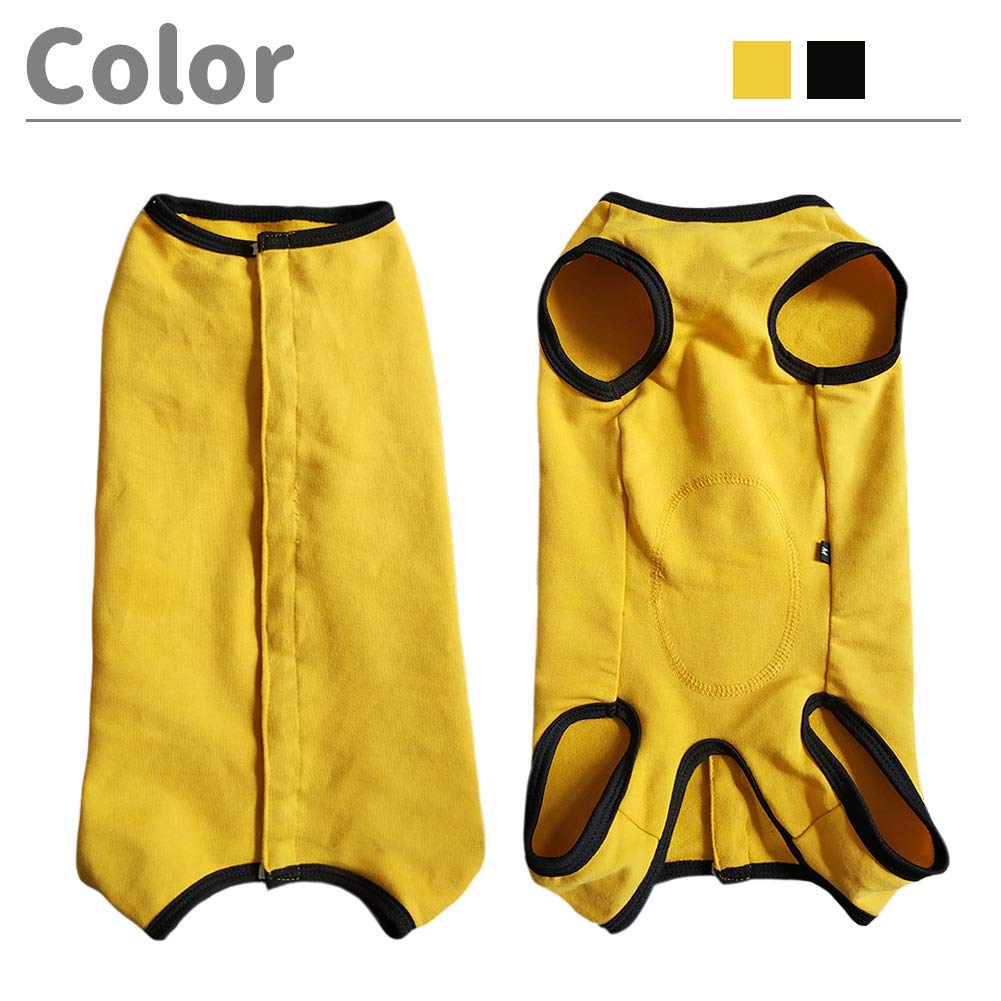 Dog’S Recovery Suit Post Surgery Shirt For Puppy, Wound Protective Clothes For Little Animals(Yellow-S)