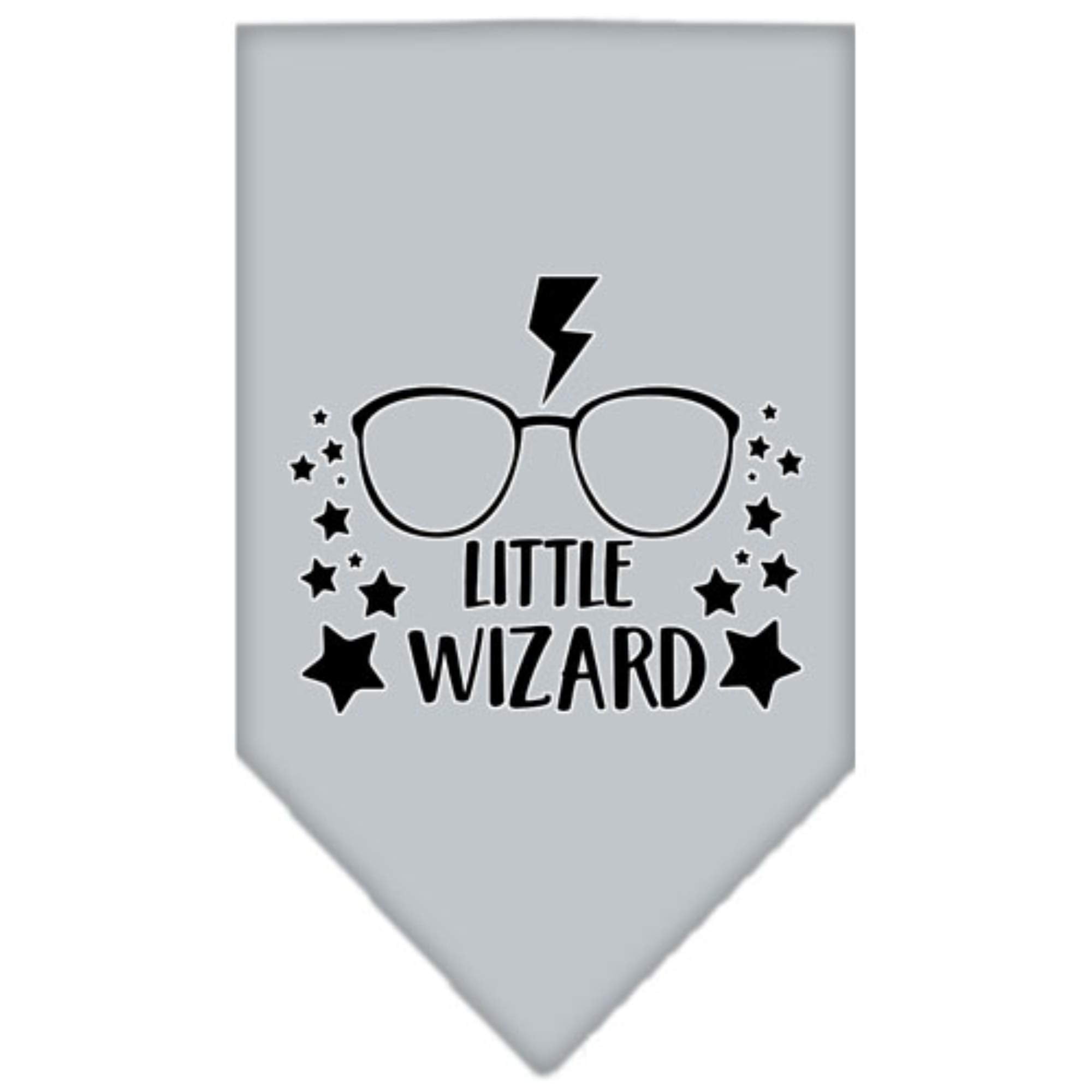 Mirage Pet Product Little Wizard Screen Print Bandana Grey Small