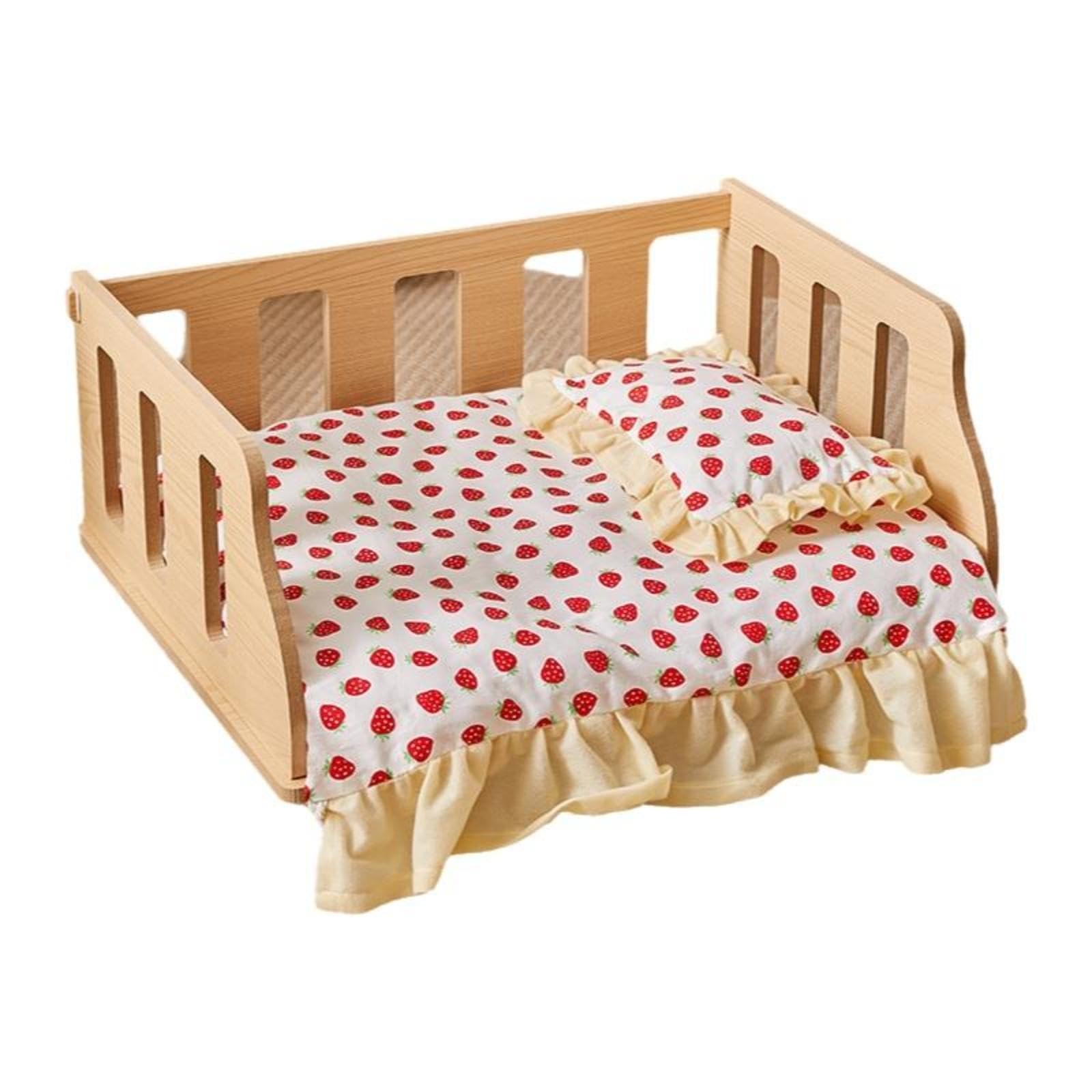 Bnf Pet Bed| Cat Bed| Dog Bed| cleanable Removable Cover| NonSlipslipSlip Bottom Strawberry 58x42x22cm | Home & Garden | Furni