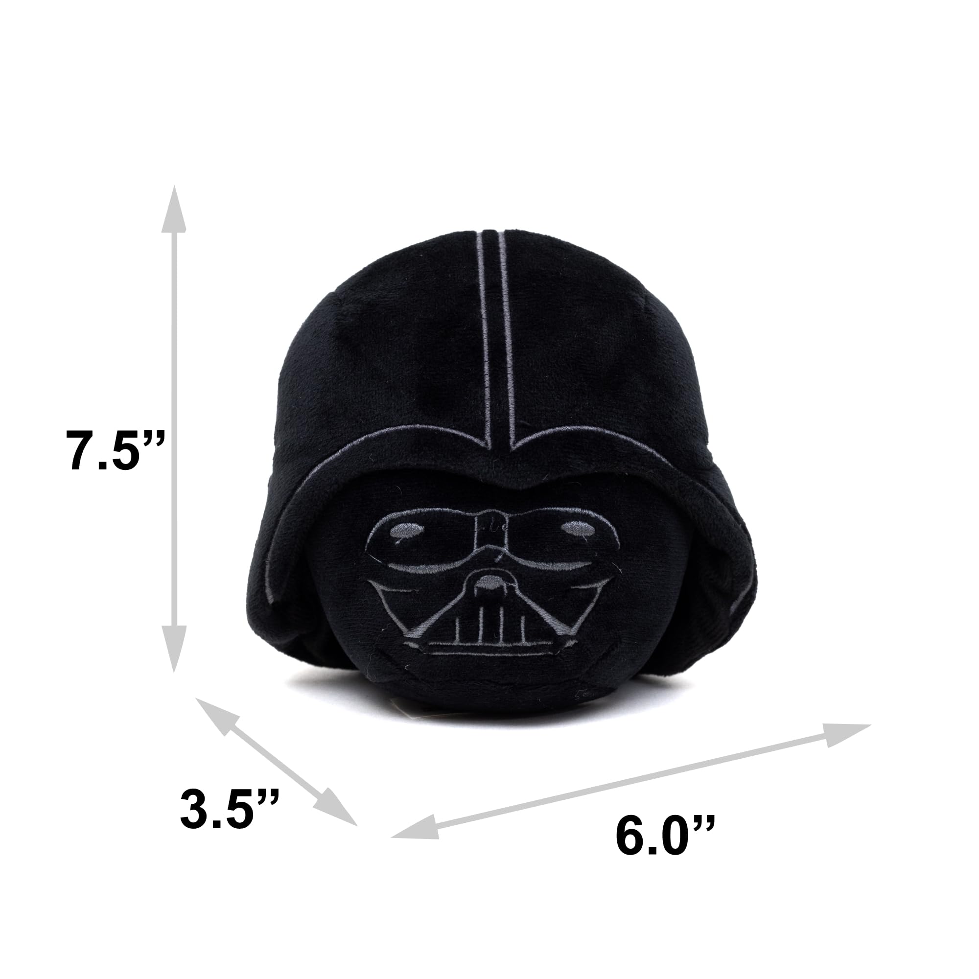 Star Wars Dog Toy, Darth Vader Helmet Black Pet Toy, Plush, 3.5 x 6