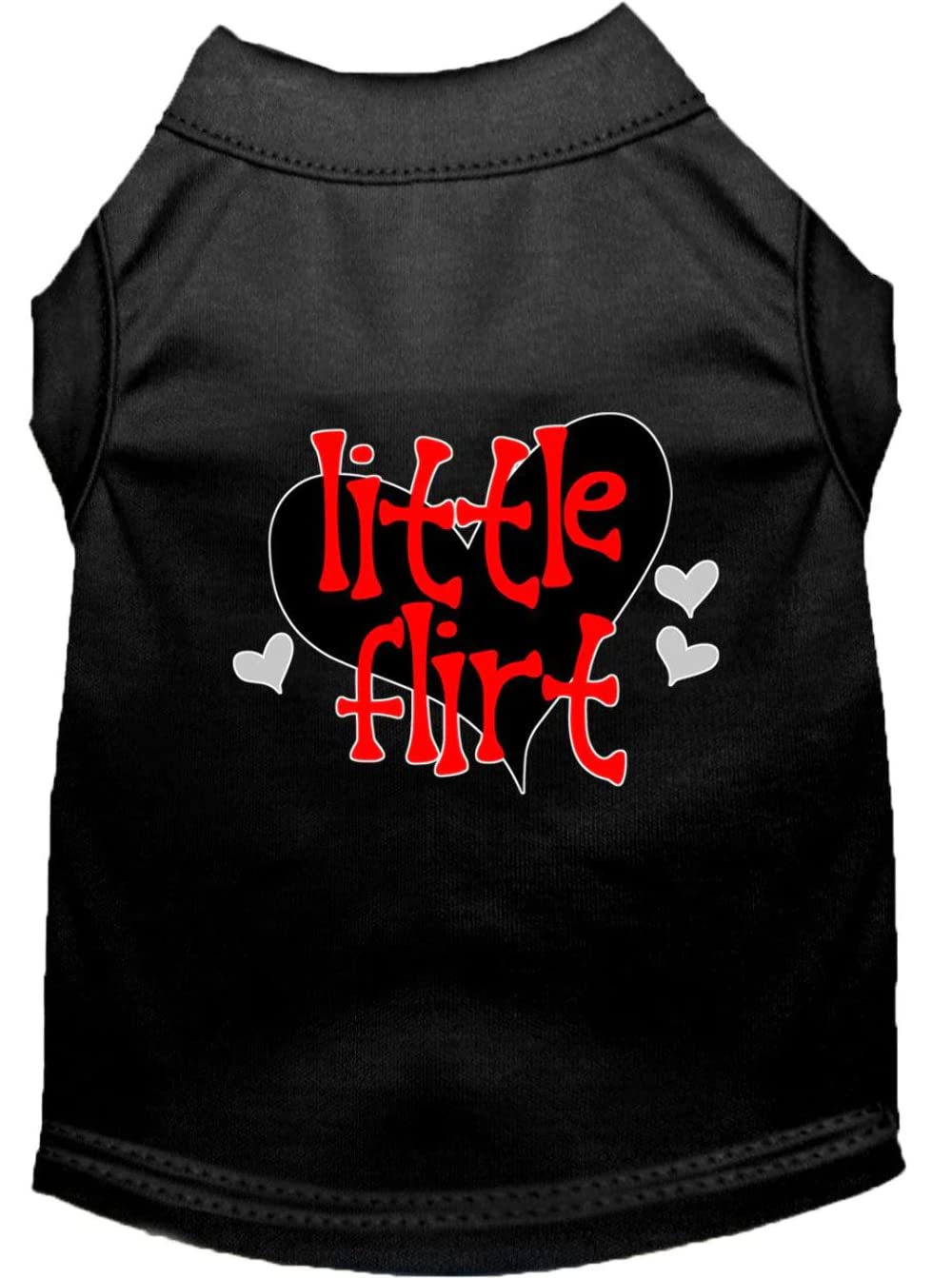 Pet Dog & Cat Shirt Screen Printed, "Little Flirt" Bright Pink SM (3-6 lbs.)