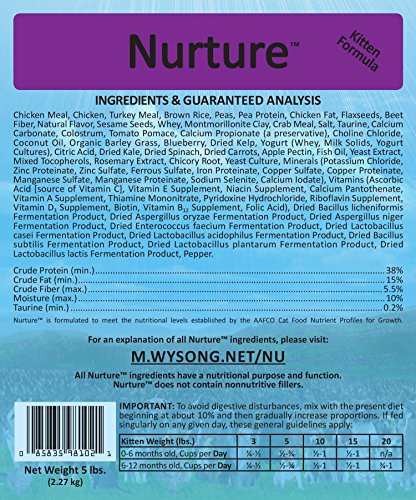 Wysong Nurture Kitten Formula Dry Kitten Food - 5 Pound Bag