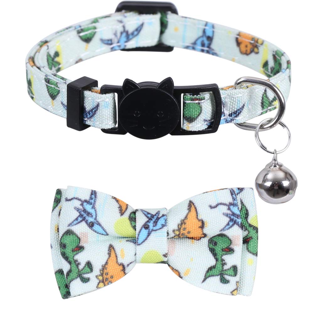 Lamphyface 2 Pack/Set Cat Collar Breakaway With Cute Bow Tie And Bell For Kitty Adjustable Safety