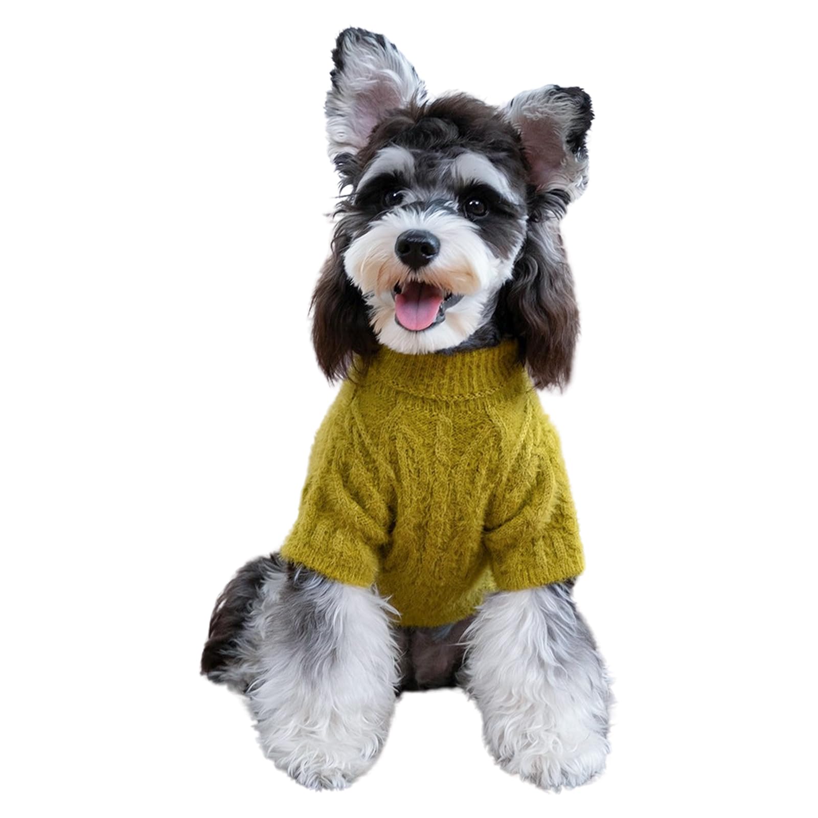 Cutebone Imitation Mink Dog Sweater, Soft And Stretchy Puppy Winter Clothes Small Dog Pullover Cable Knit Pet Sweater With Butto