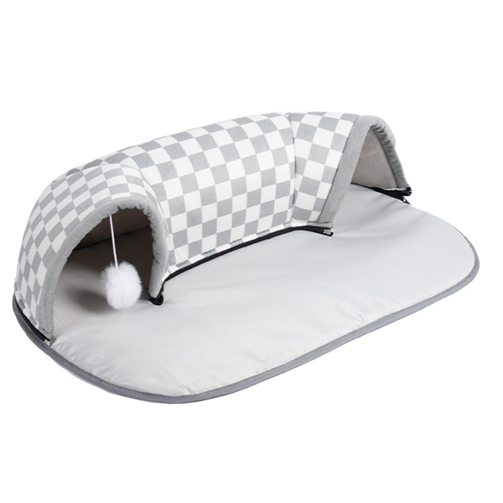 Ujeavette Creative Pet Cat Tunnel Bed Foldable Soft Cats Tunnel Tubes Toys For Hamster S