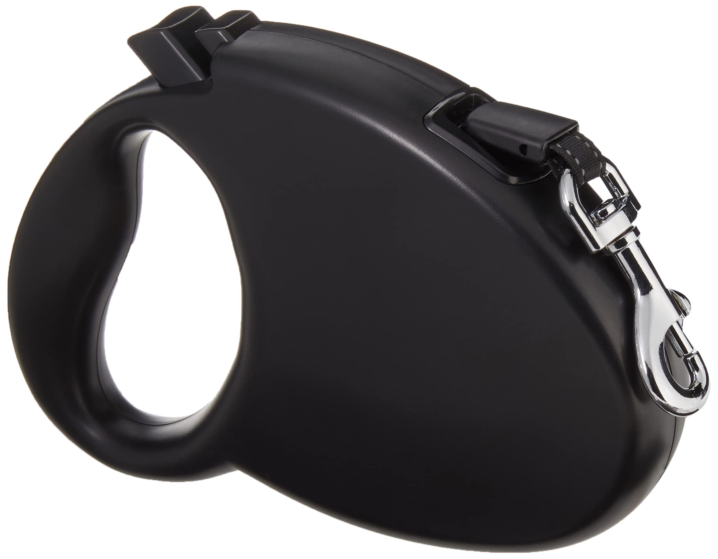 Amazon Basics Retractable Pet Leash, for Dogs under 44 lbs, Locking Mechanism, Medium - 16ft, Black