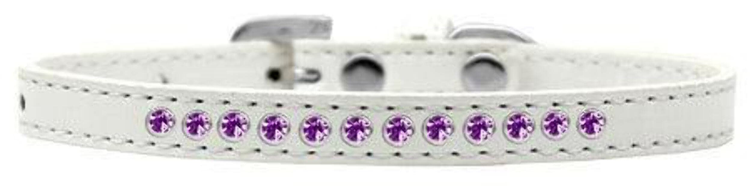 Mirage Pet Products Purple Crystal Lavender Puppy Dog Collar, Size 12