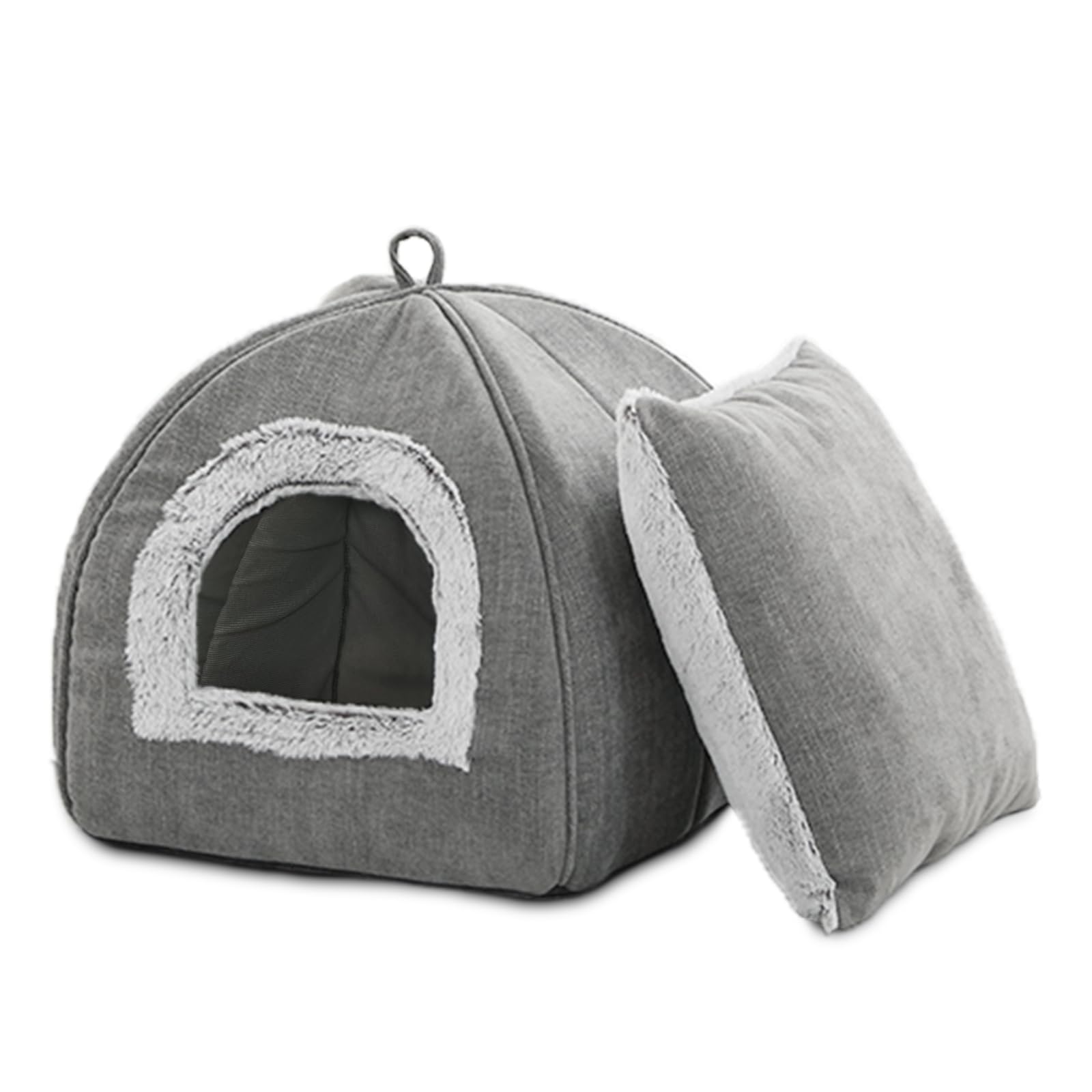 Cat Bed Cave-Cat Beds for Indoor Cats,Kittens and Small Pets,Soft and Warm Cat Tent Bed,Cat House,Foldable and Washable with Rem
