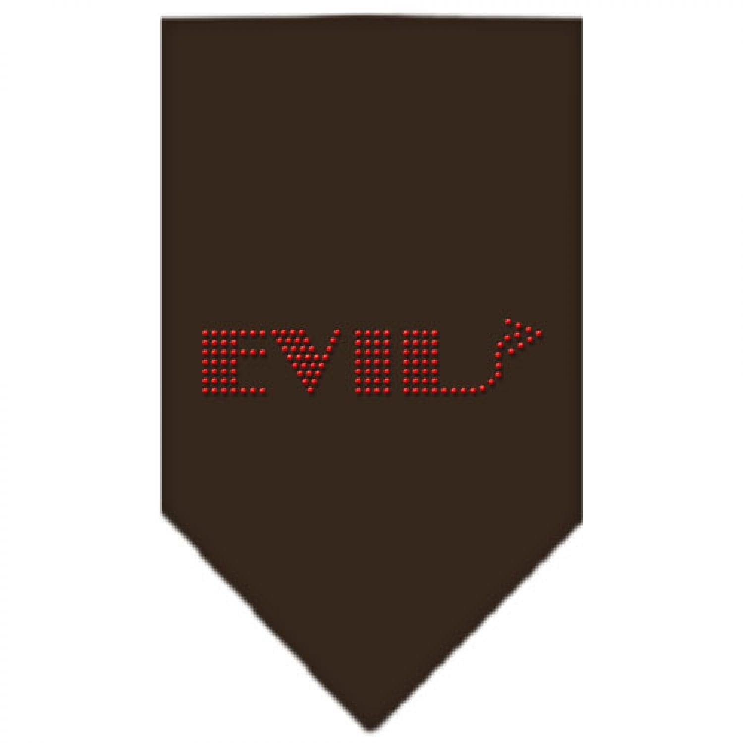 Mirage Pet Products Evil Rhinestone Bandana, Small, Cocoa