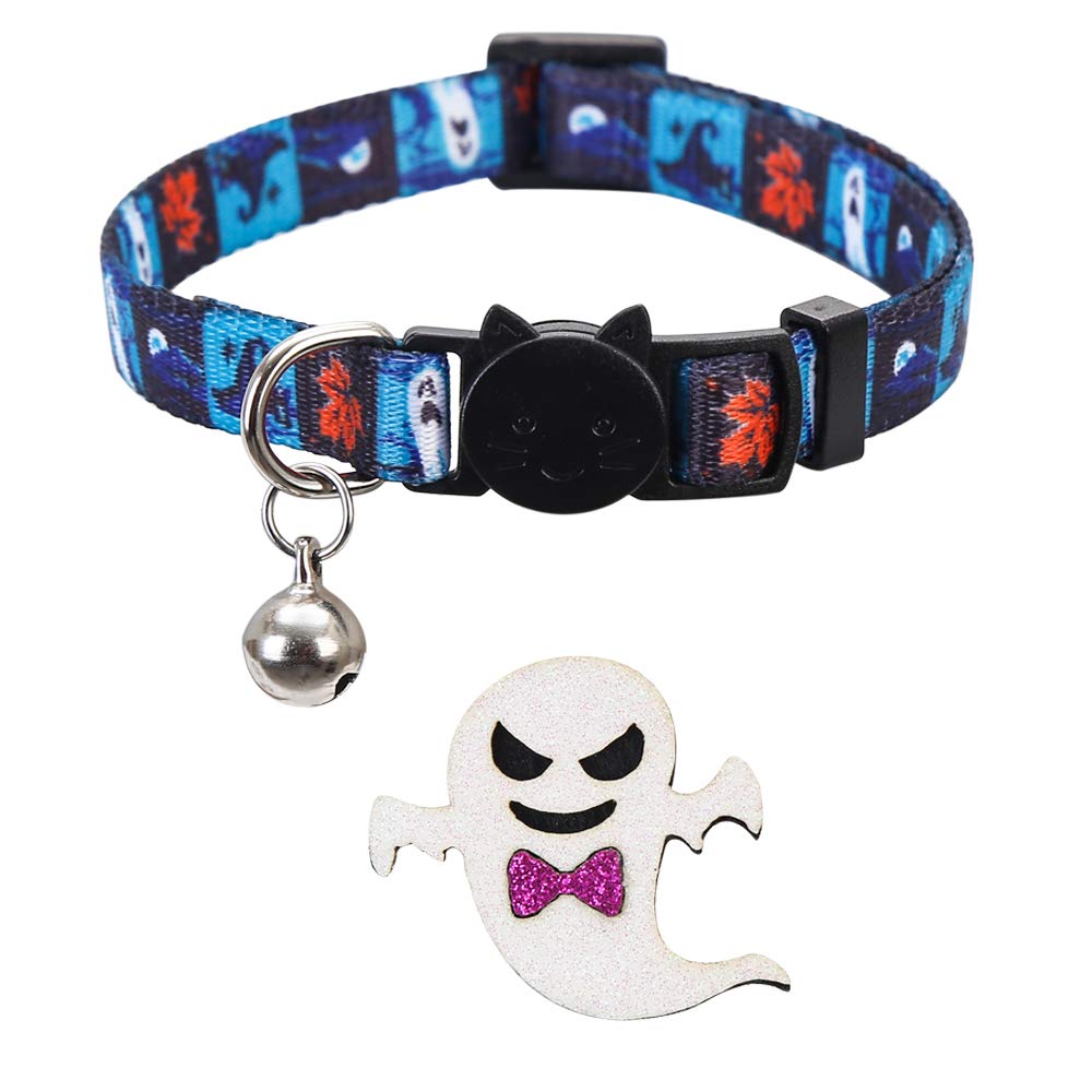 Lamphyface 3 Pack Halloween Cat Collar With Bell Breakaway Adjustable