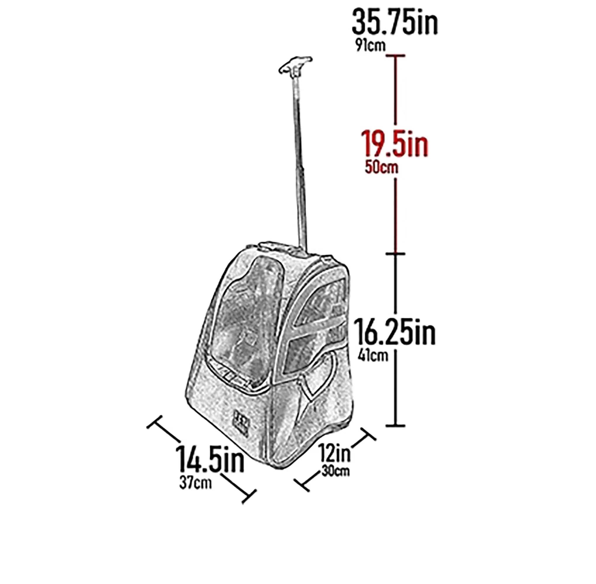 Pet Gear I-Go2 Roller Backpack, Travel Carrier, Car Seat For Cats/Dogs, Mesh Ventilation, Included Tether, Telescoping Handle, S