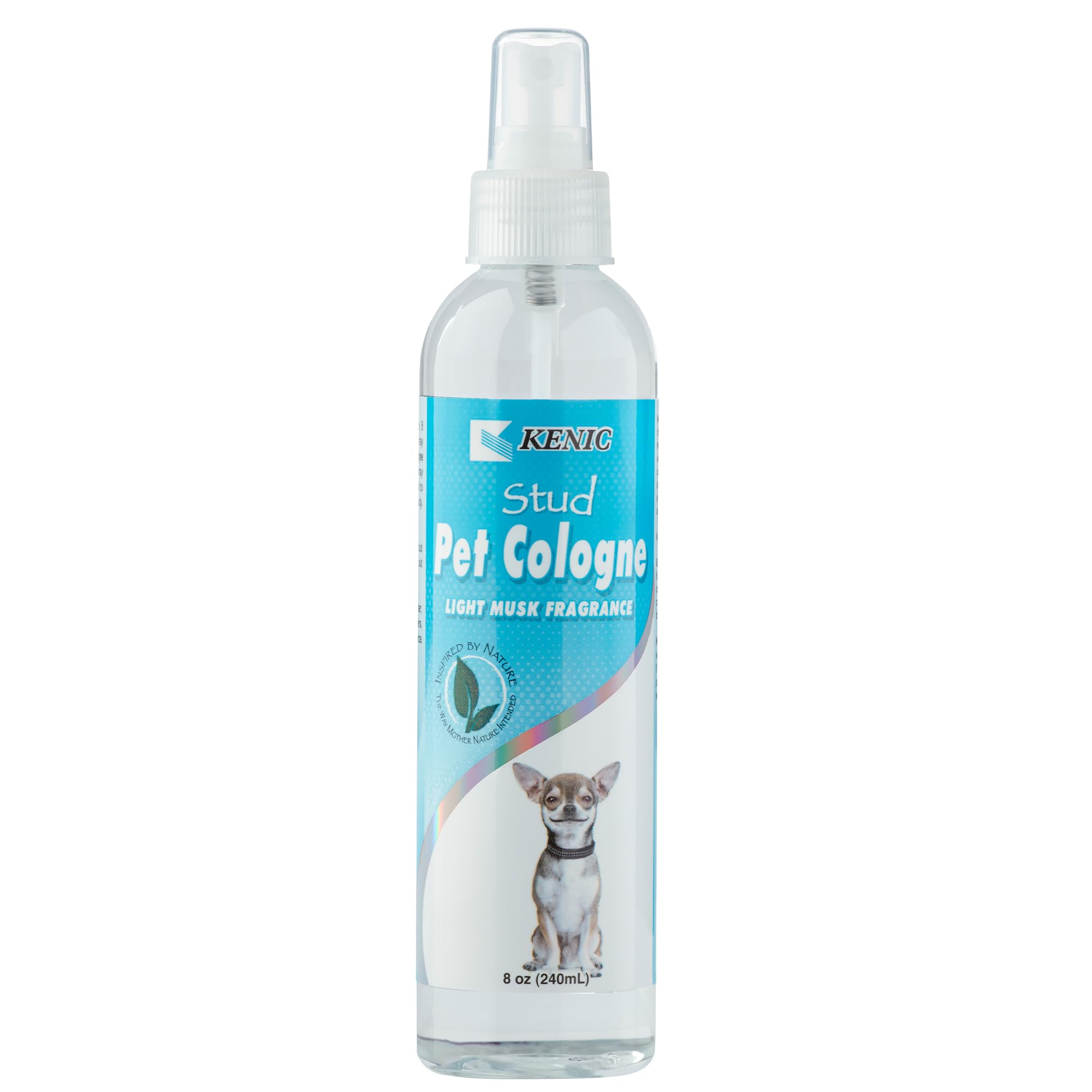 Kenic Stud Pet Cologne for Man Dogs, Long Lasting Light Musk Scented Dog & Cat Deodorizing Spray, Freshens, Neutralizes and Shin