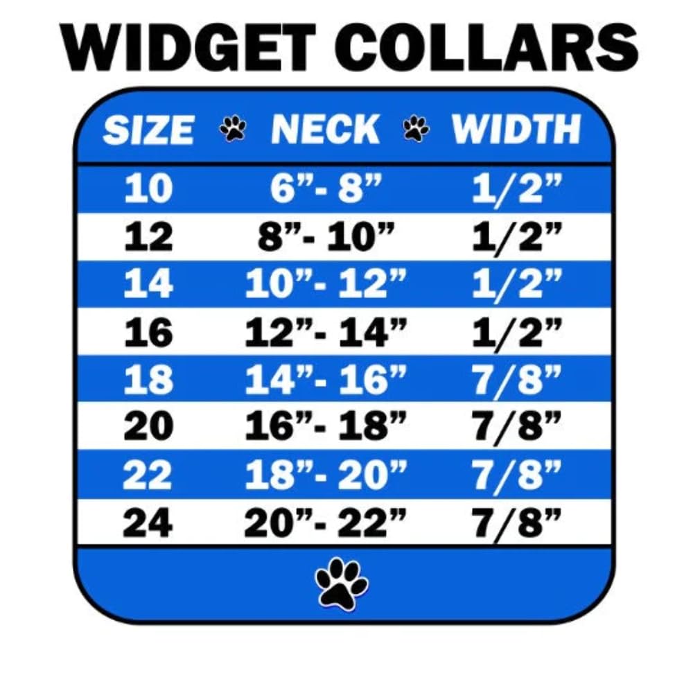 Dog, Puppy & Pet Widget Fashion Collar, Silver Bone Red 20