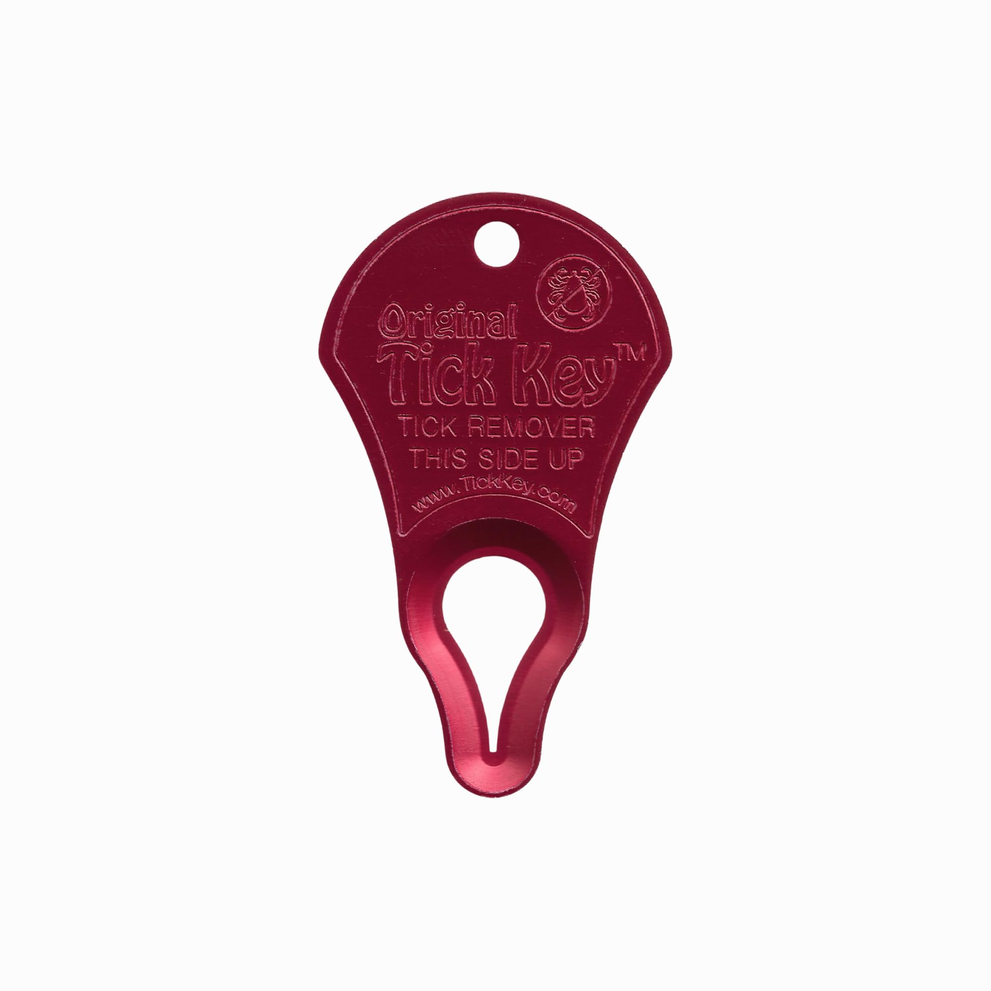 The Original Tick Key - Tick Detaching Device - Portable, Safe And Highly Effective Tick Detaching Tool (Red)