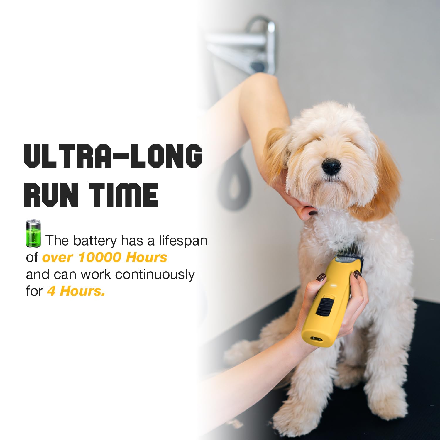 FuzzyFix Professional Dog Clippers for Grooming, 2 Speed Pet Grooming Kit for Thick Curly Matted Coats, Low Noise Heavy Duty Cor