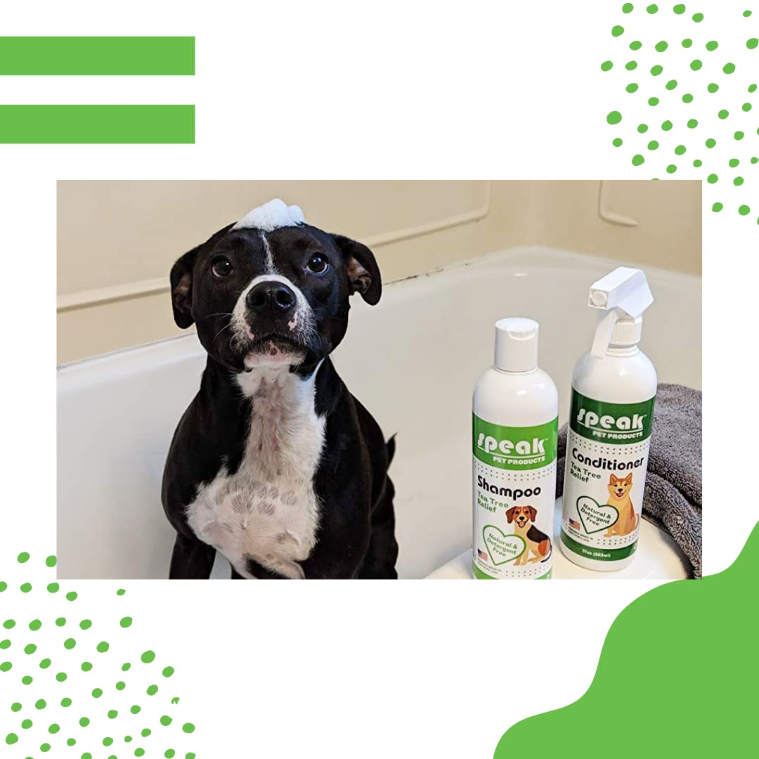 Speak Pet Products Natural Leave-In Conditioning Spray Refill, For Dogs, Tea Tree Relief, 1 Gallon