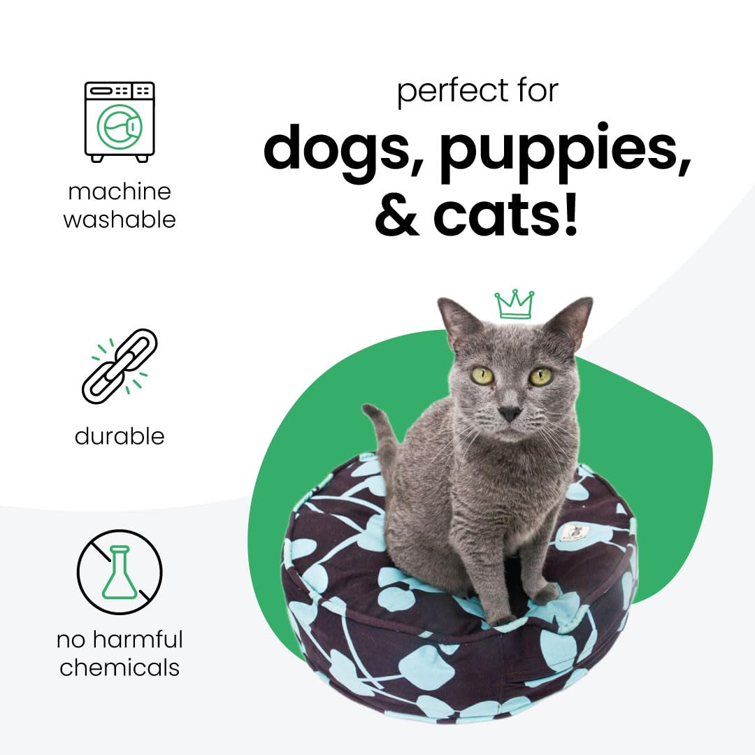 Molly Mutt Petite Dog Duvet Cover - Round - Your Hand in Mine Print - Measures 20 x 4 - 100% Cotton - Durable - Breathable - Sus